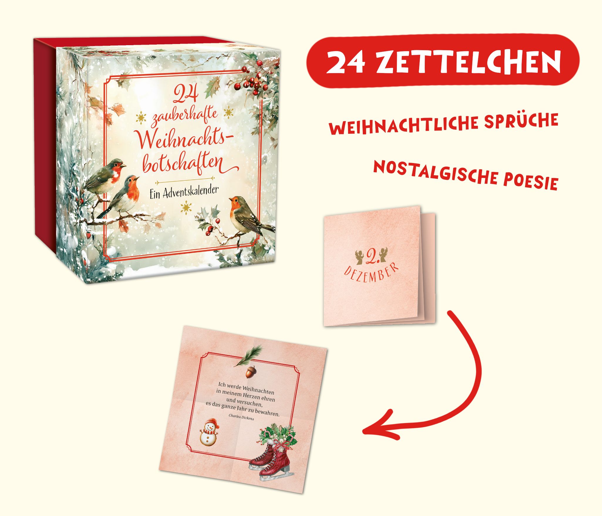 Adventskalender - 24 zauberhafte Weihnachtsbotschaften