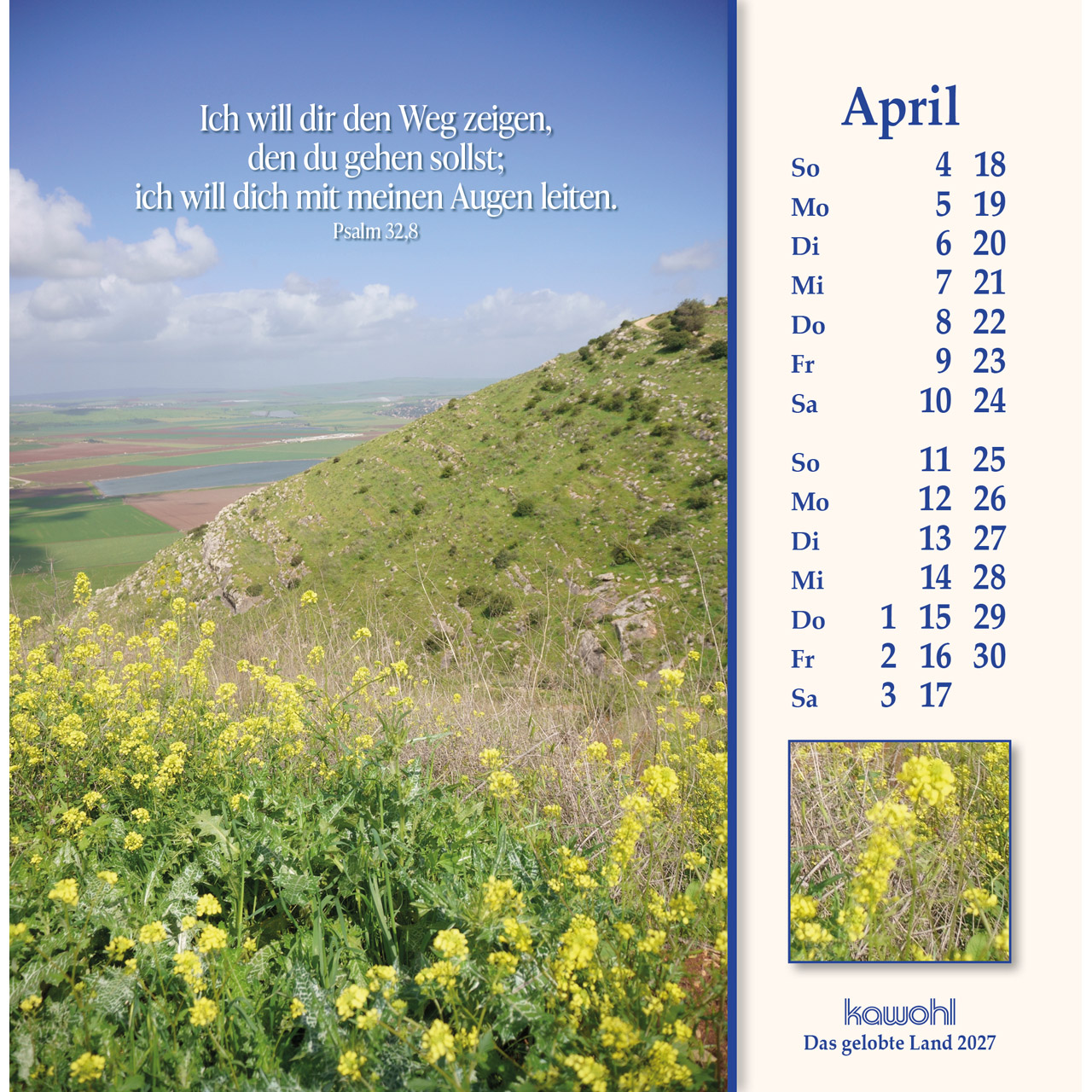 Postkartenkalender - Das gelobte Land 2027