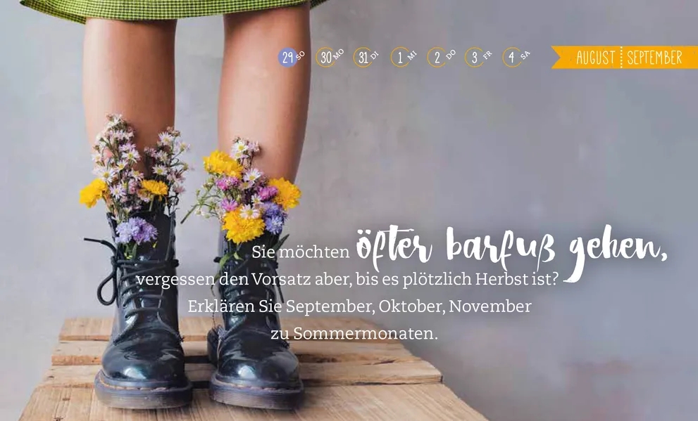 Aufstellkalender - Luft nach oben 2027