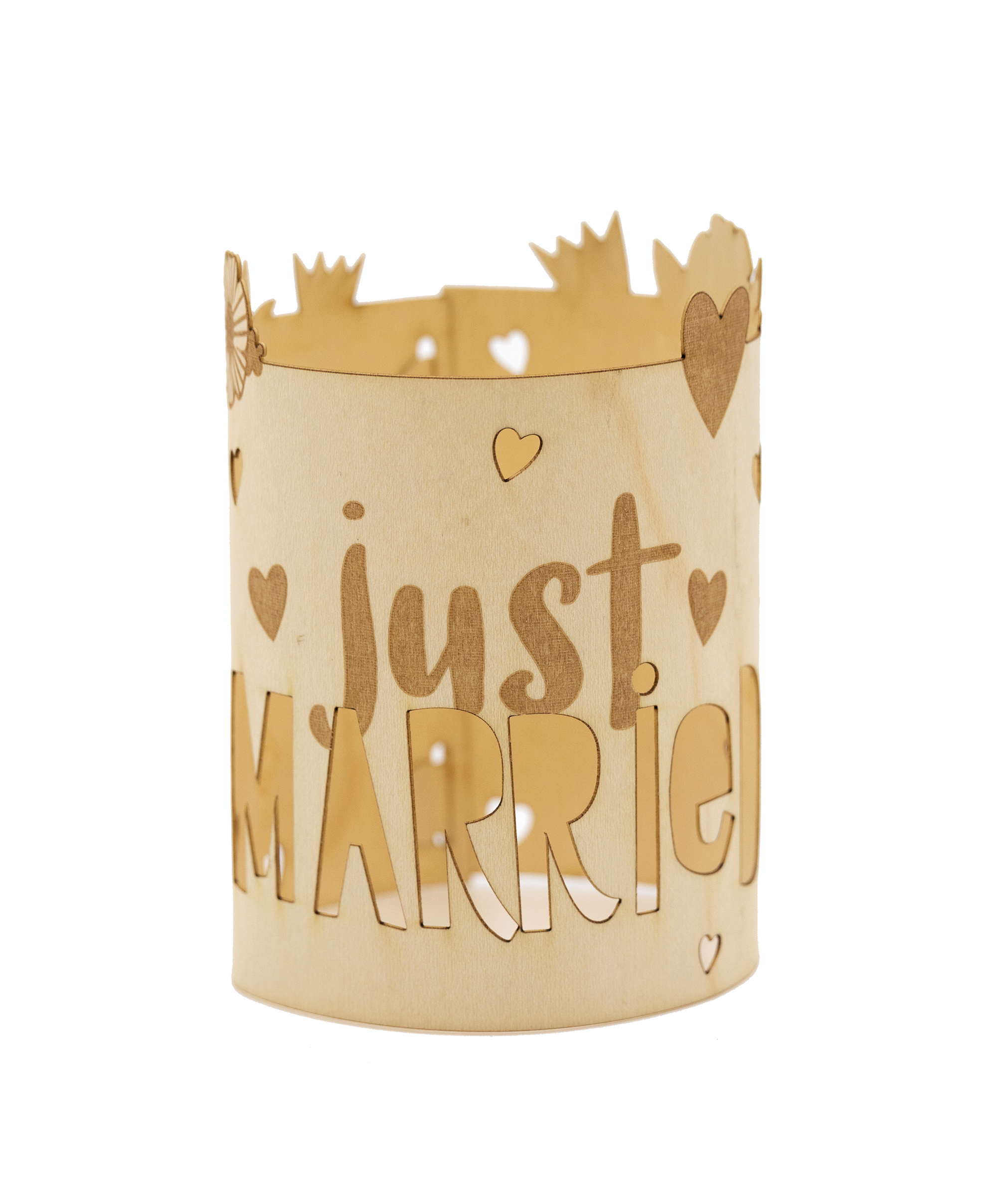 Lichterpost 'Just Married'