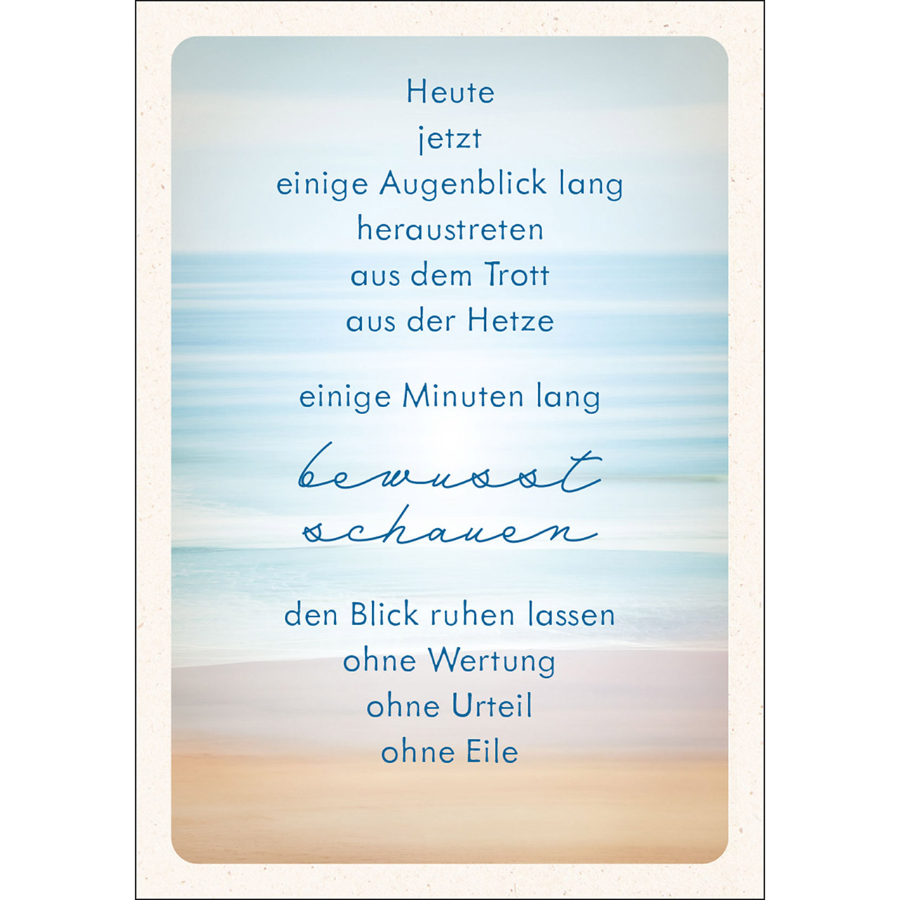Karten-Box Papier - Perlen der Ruhe - Muscheln Perlen