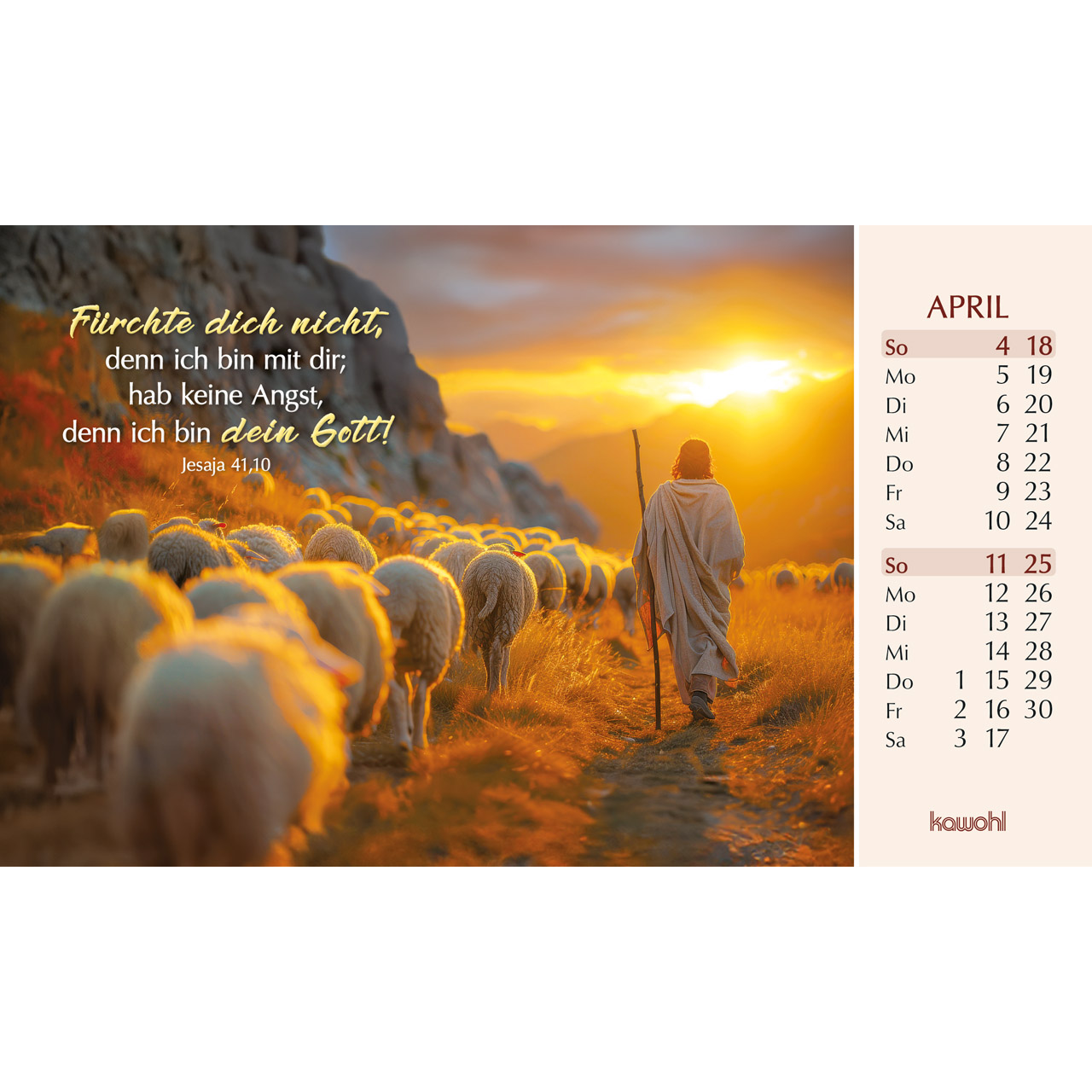 Postkartenkalender - Heute und morgen bin ich geborgen 2027