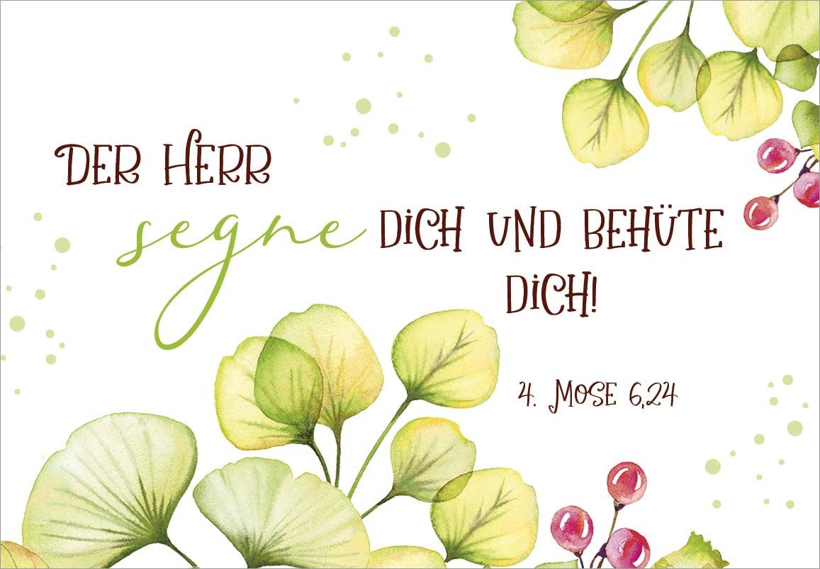 Karten-Box Papier - Neujahrslose "Getragen durch alle Zeiten" - Box Karte Blume Blüte Blätter