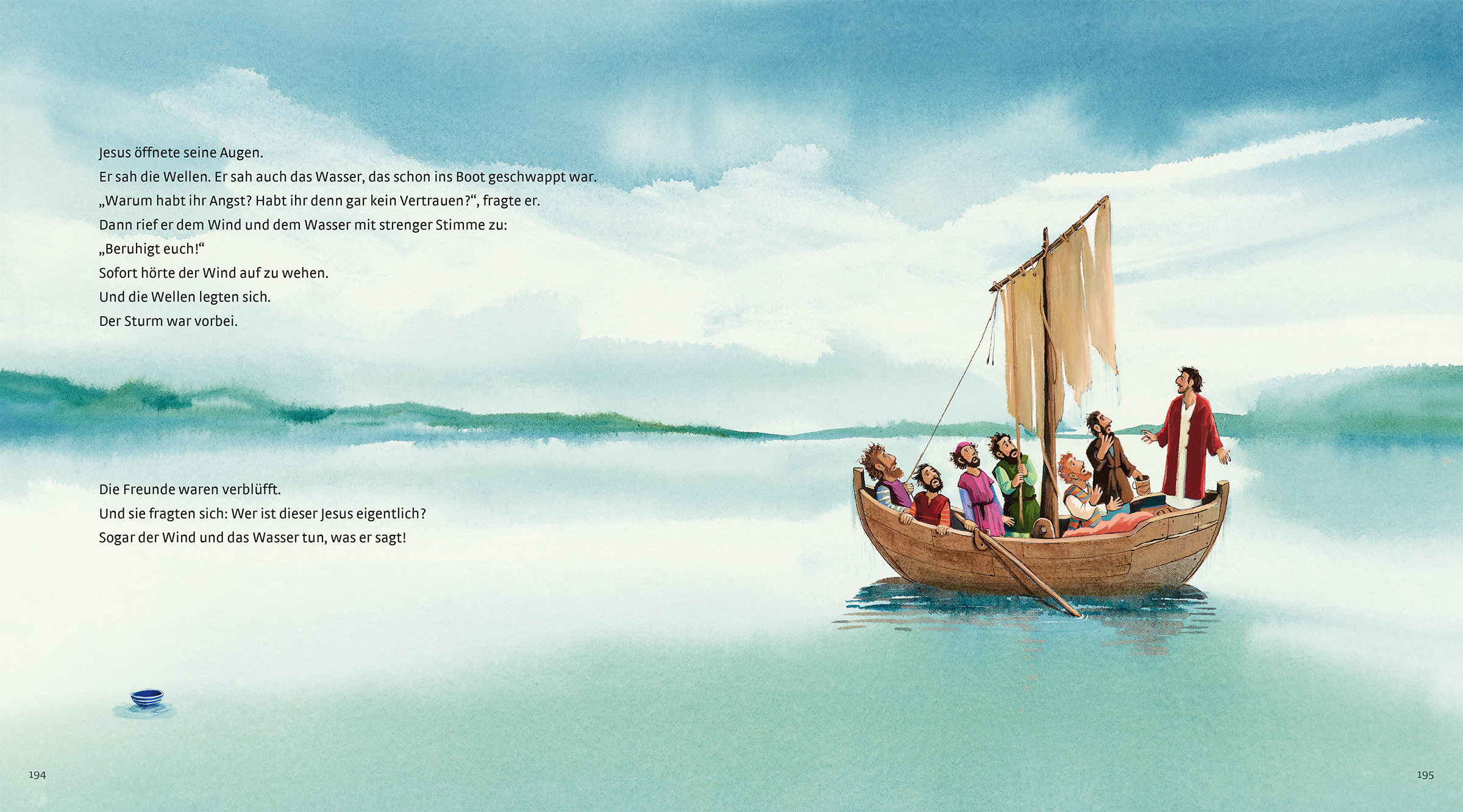 Kinderbibel - Die große Bibel für Kinder - Menschen Meer Boot Häuser