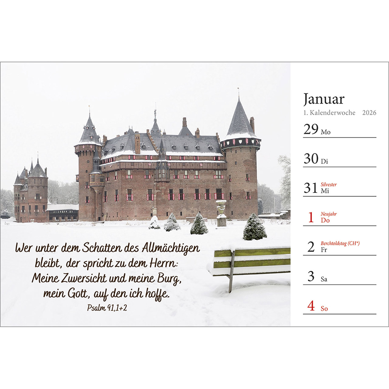 Tischkalender - In deine Hand stell ich den Tag 2026