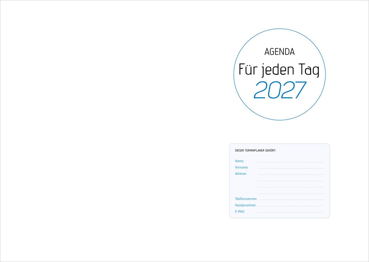 Terminkalender - Agenda - Für jeden Tag 2027