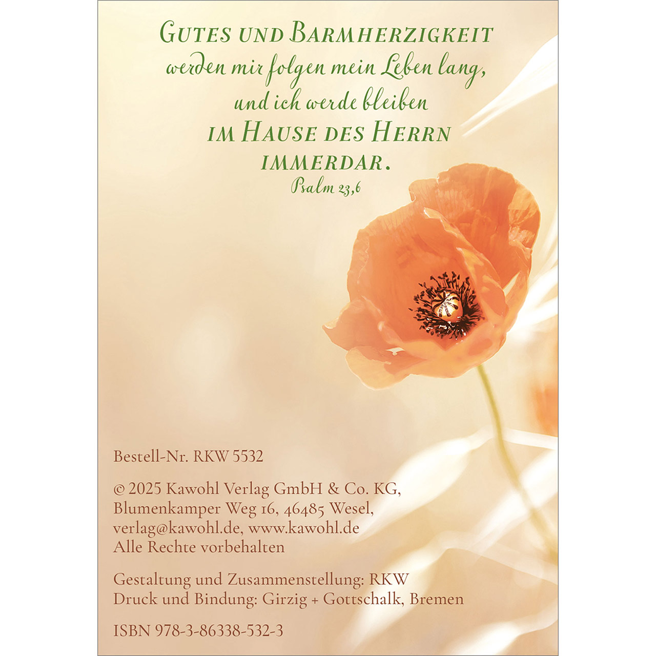 Grußheft - Sei beschützt und geborgen - Schmetterling Blumen