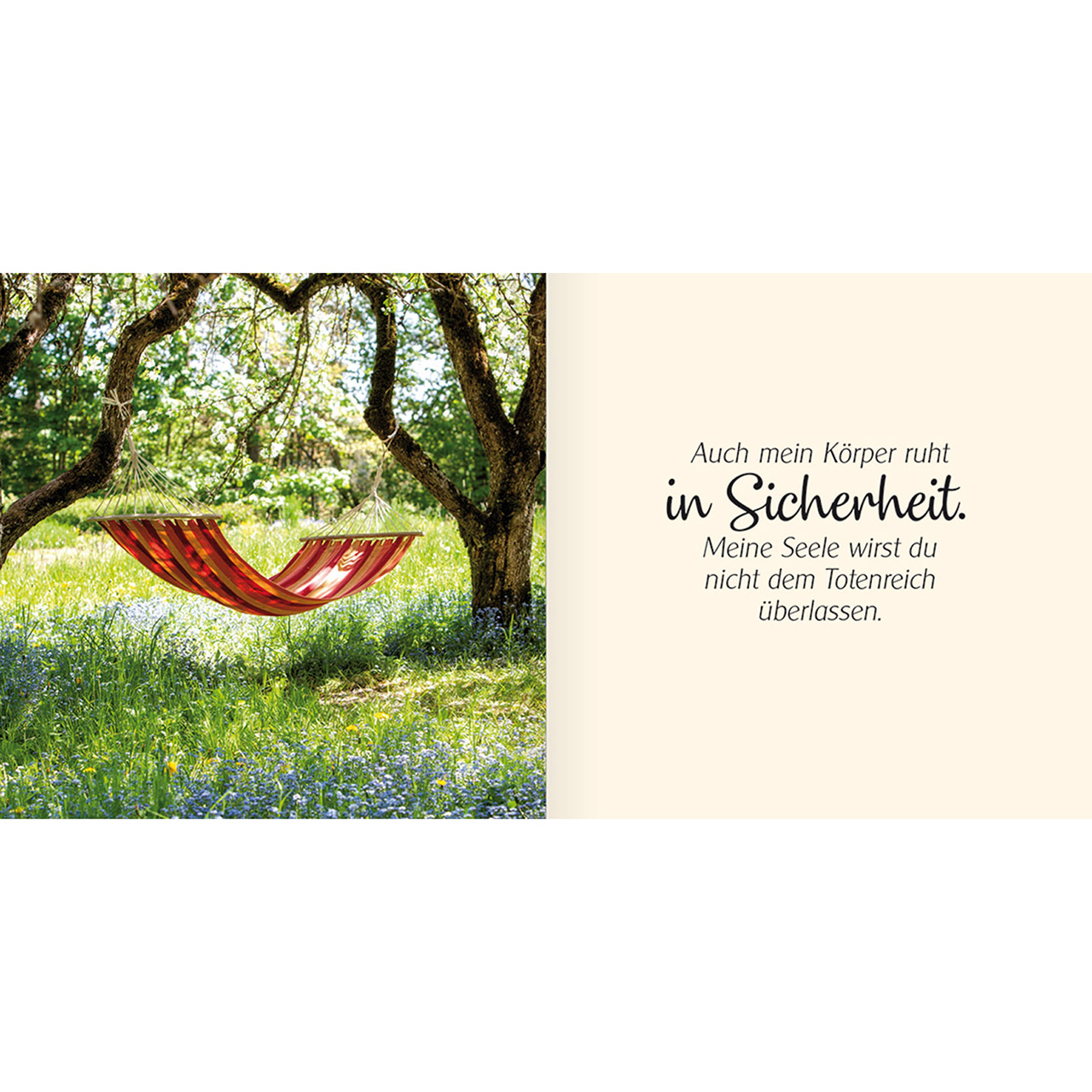 Geschenkbuch - Ich schenke dir Psalm 16 - Strand Meer Wellen Frau Fußspuren