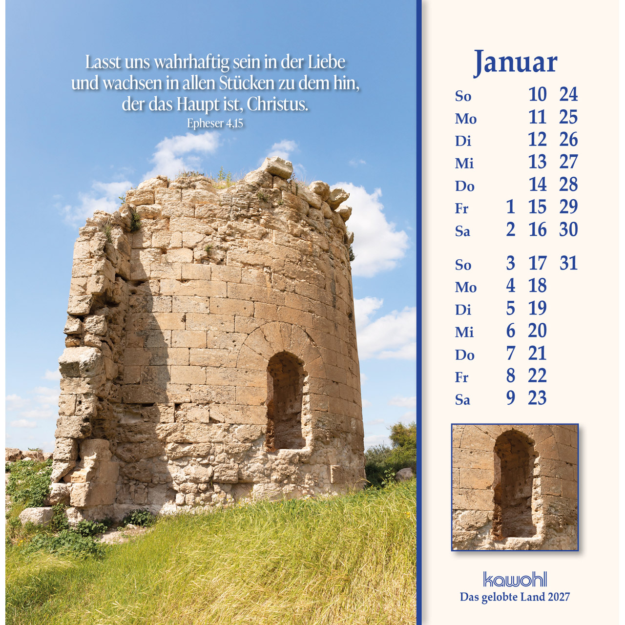 Postkartenkalender - Das gelobte Land 2027