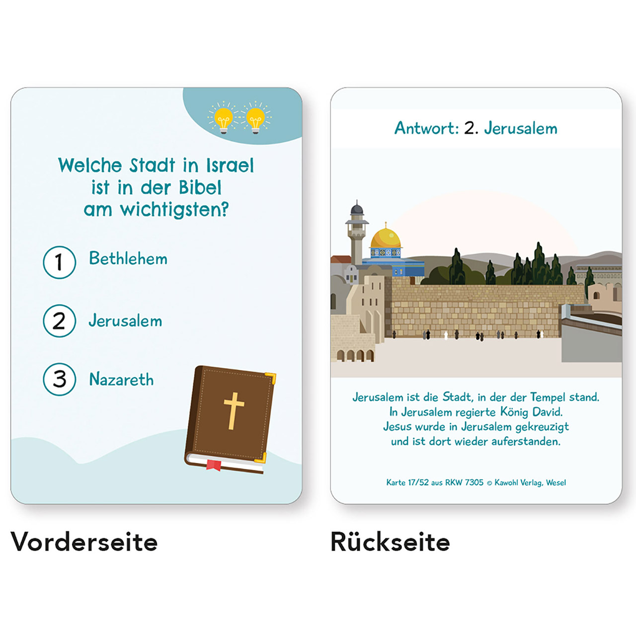 Karten-Box Papier - Bibel-Fragen - Arche Noah Tiere
