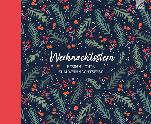 Weihnachtsstern Geschenkbuch - Weihnachtsstern - Tannenzweige Früchte