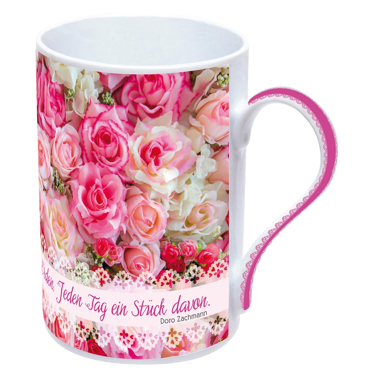 Tasse - Ich wünsche dir den Himmel - rosa Rosen