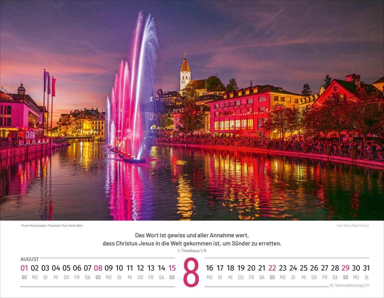 Wandkalender - Schweiz 2027 - deutsch