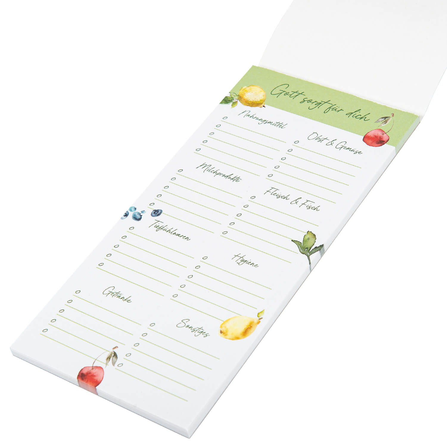 Notizblock - Einkaufsblock "Gott sorgt für dich"