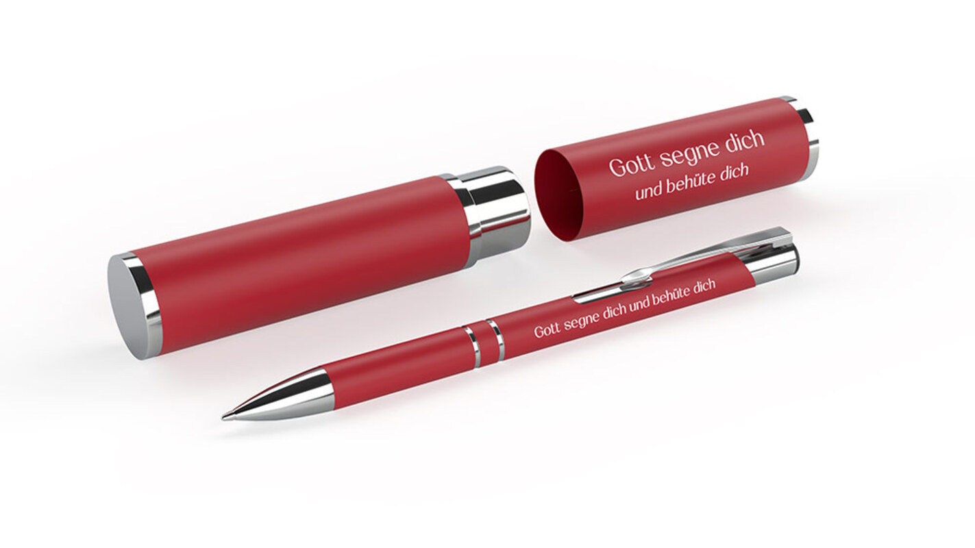 Kugelschreiber 'Gott segne dich und behüte dich' im Etui