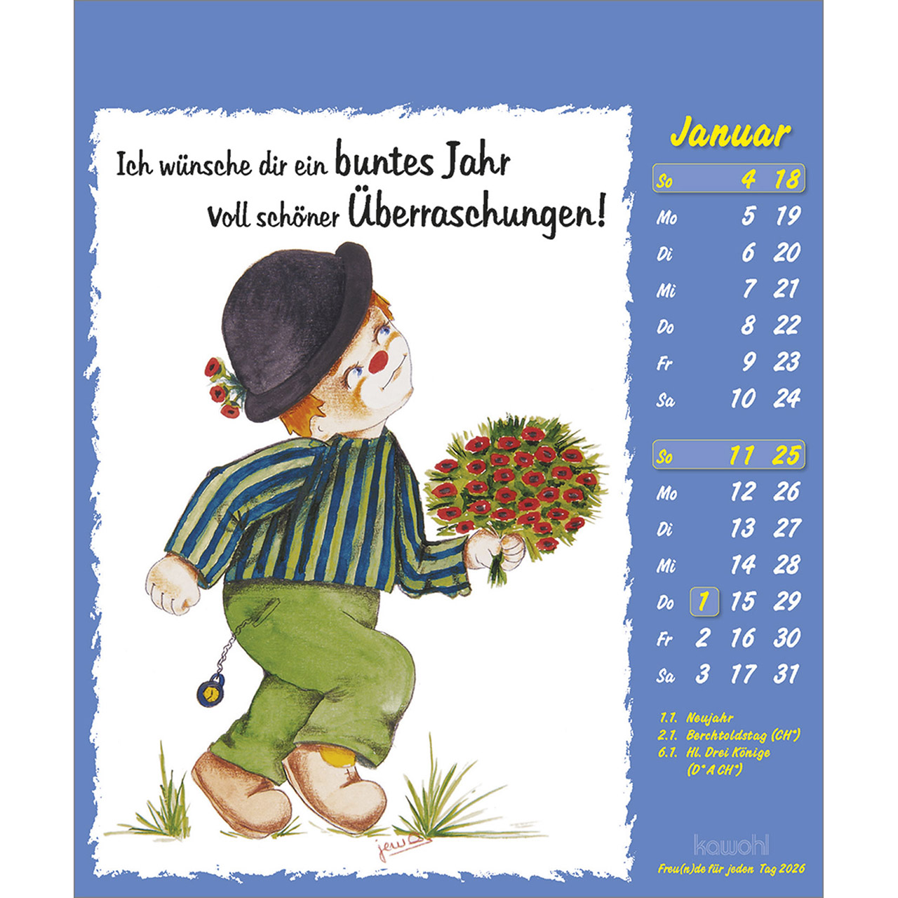 Postkartenkalender - Freu(n)de für jeden Tag 2026