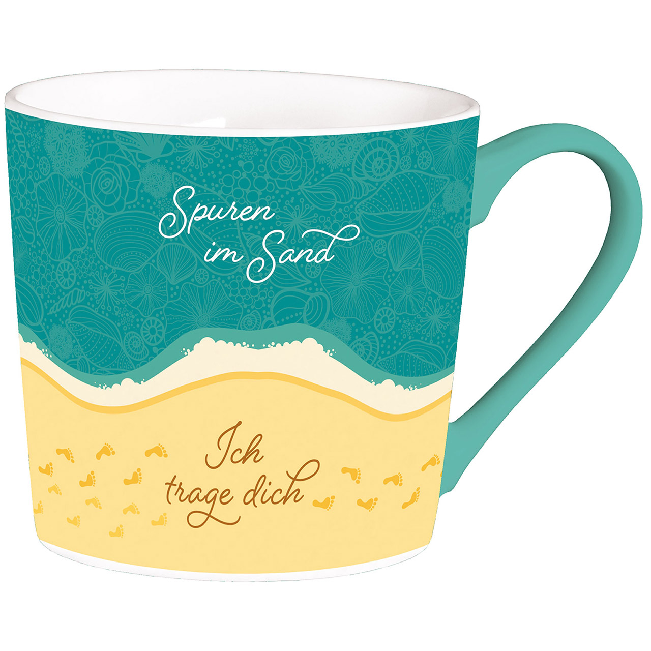 Spuren im Sand Tasse - Spuren im Sand - Fußspuren Muscheln
