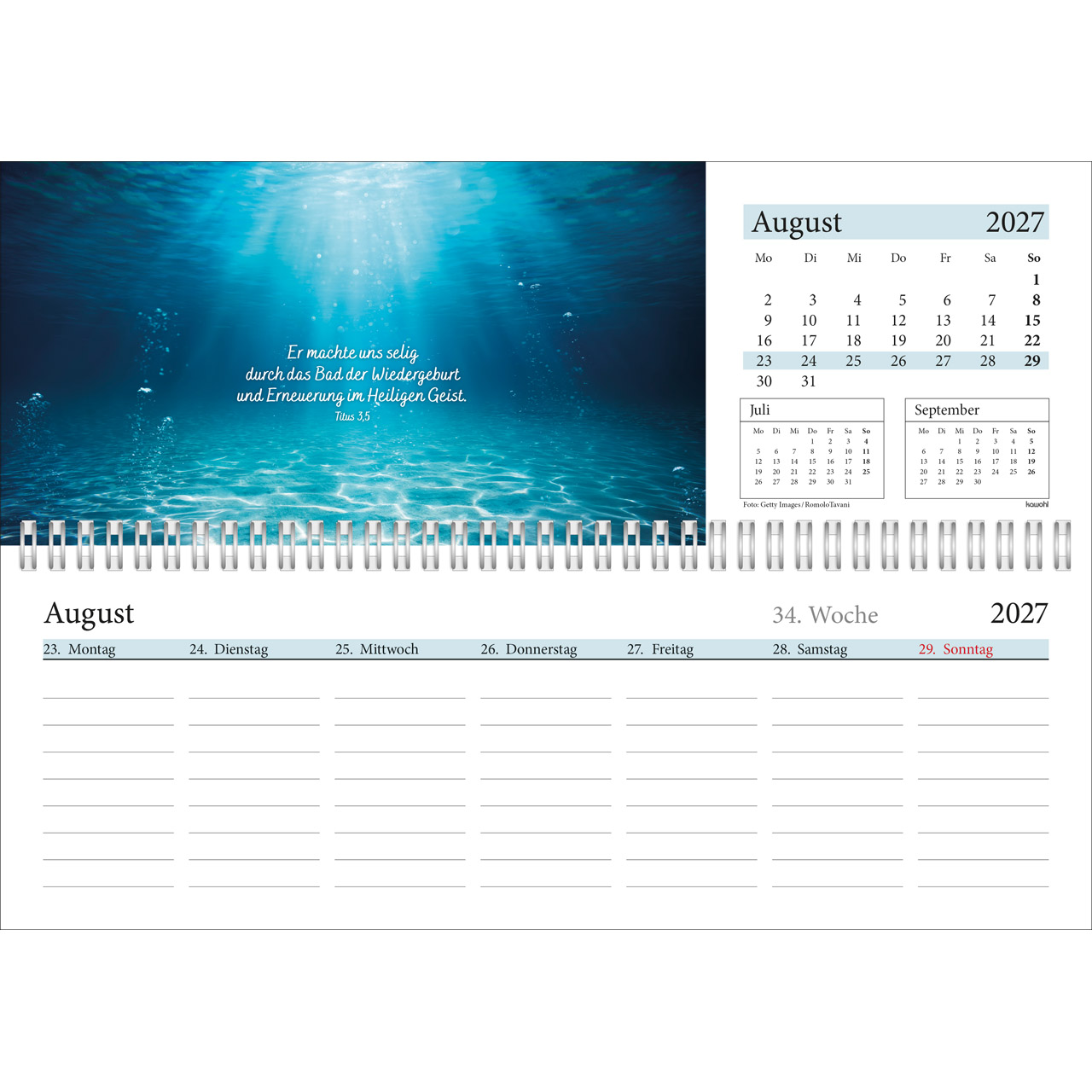 Tischkalender - In deine Hand leg ich den Tag 2027