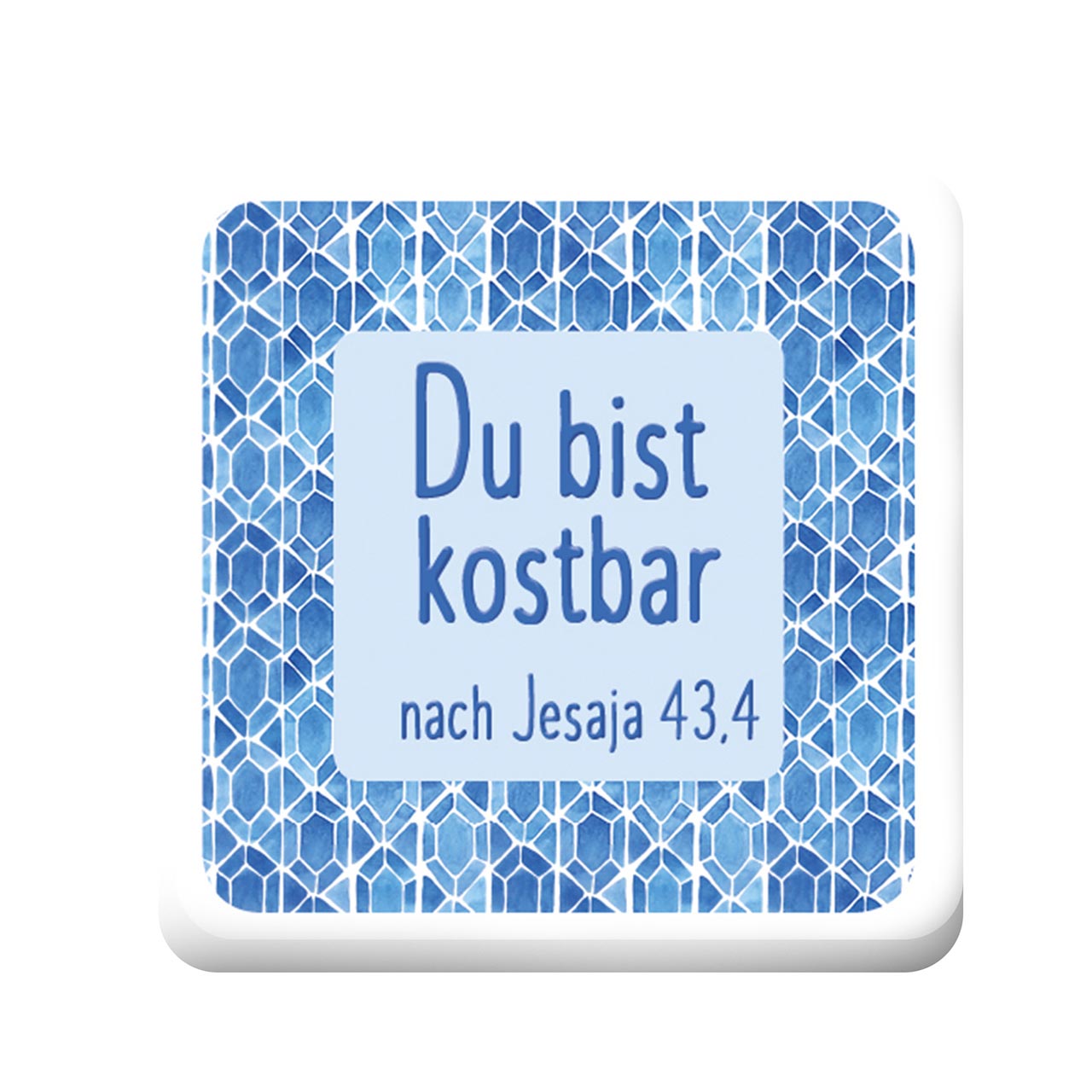 Radiergummi - Du bist kostbar - Muster Blautöne