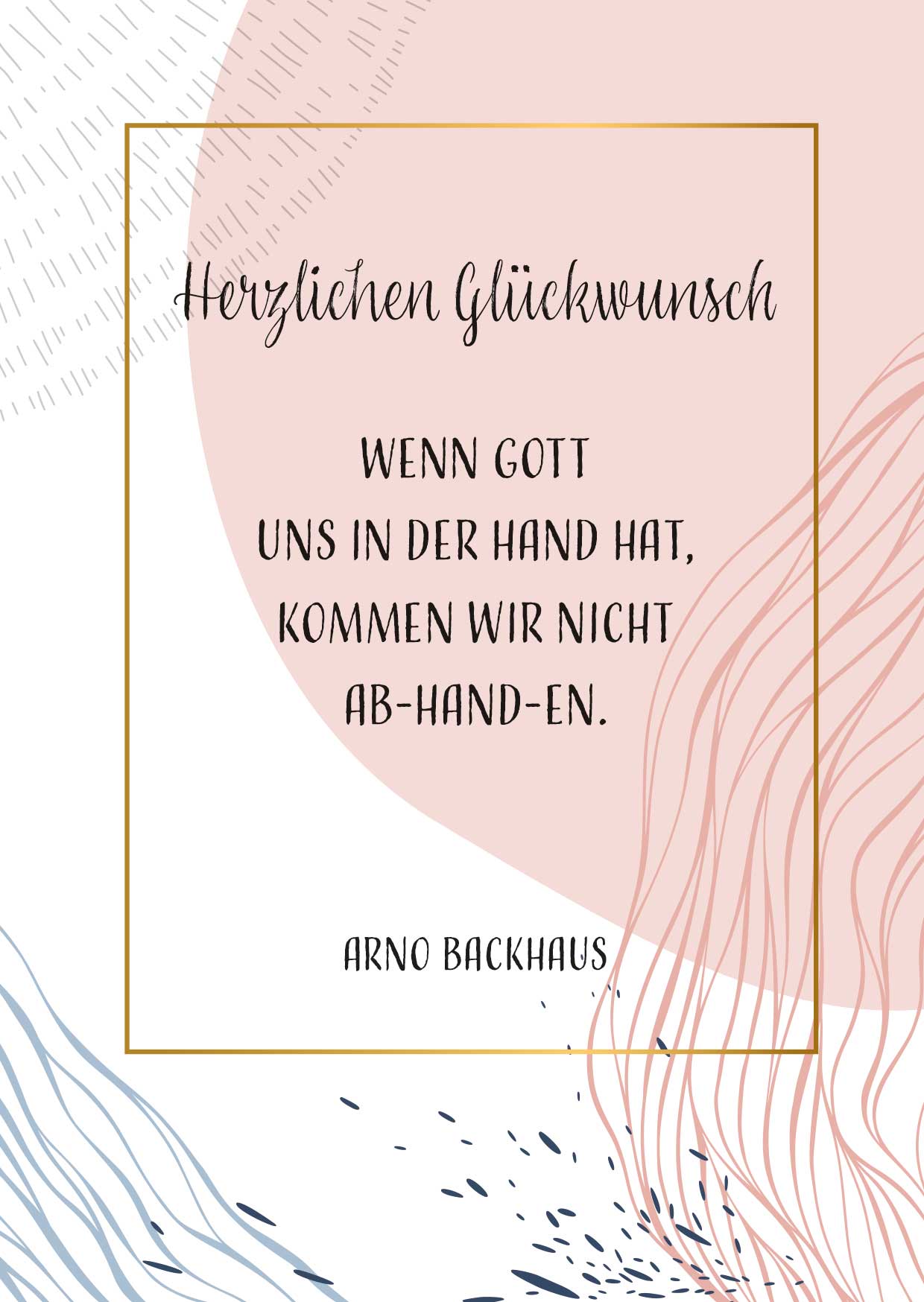 Faltkarte 'Herzlichen Glückwunsch'