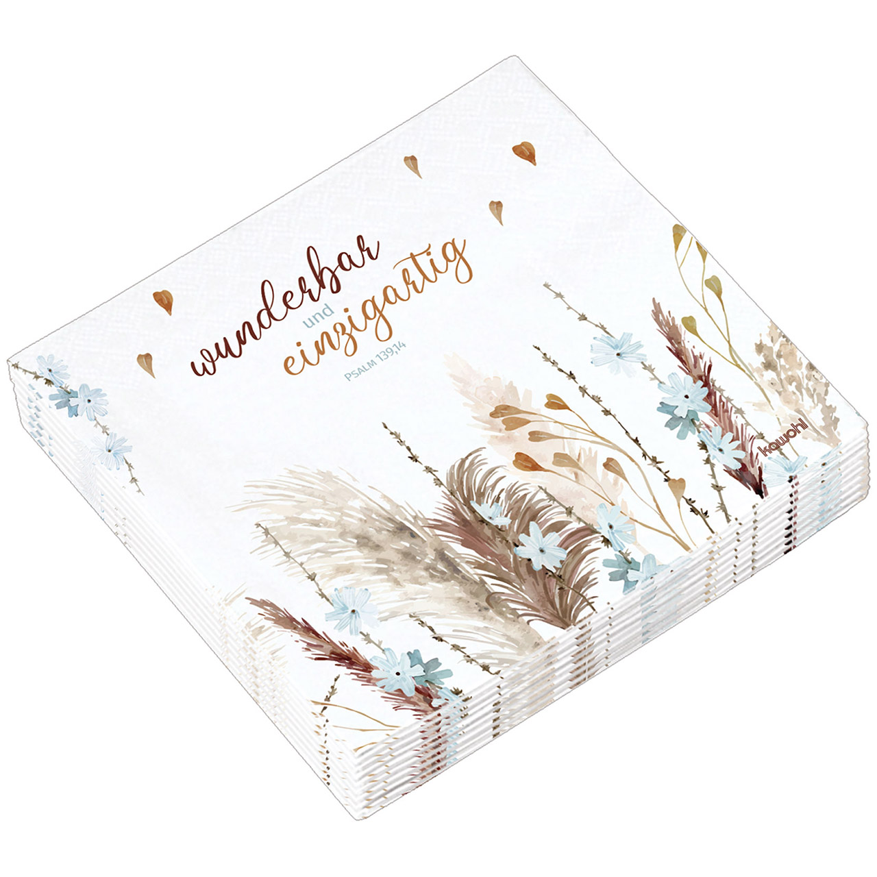 wunderbar und einzigartig Servietten - wunderbar und einzigartig - Gräser Grafik