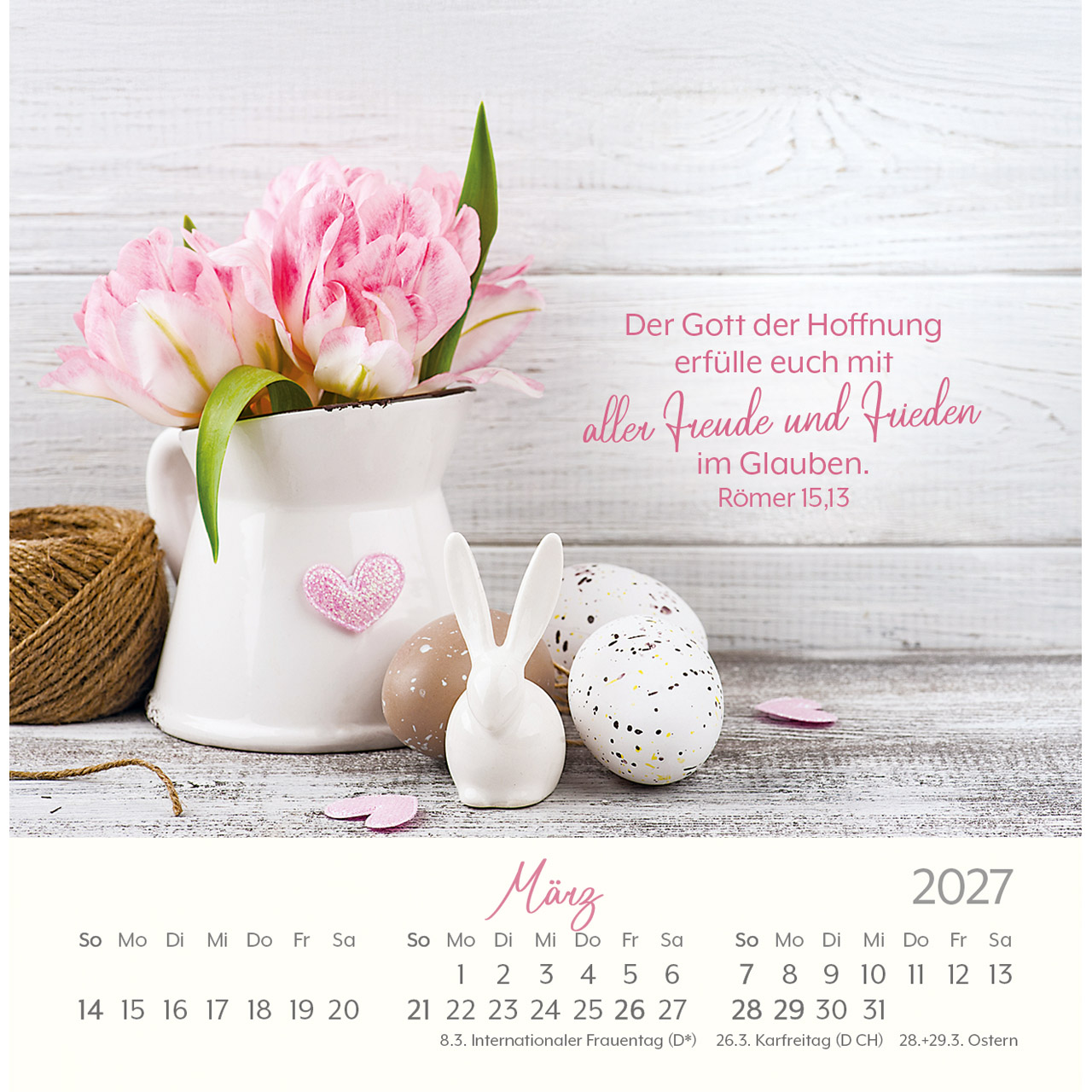 Postkartenkalender - Herzenswünsche 2027