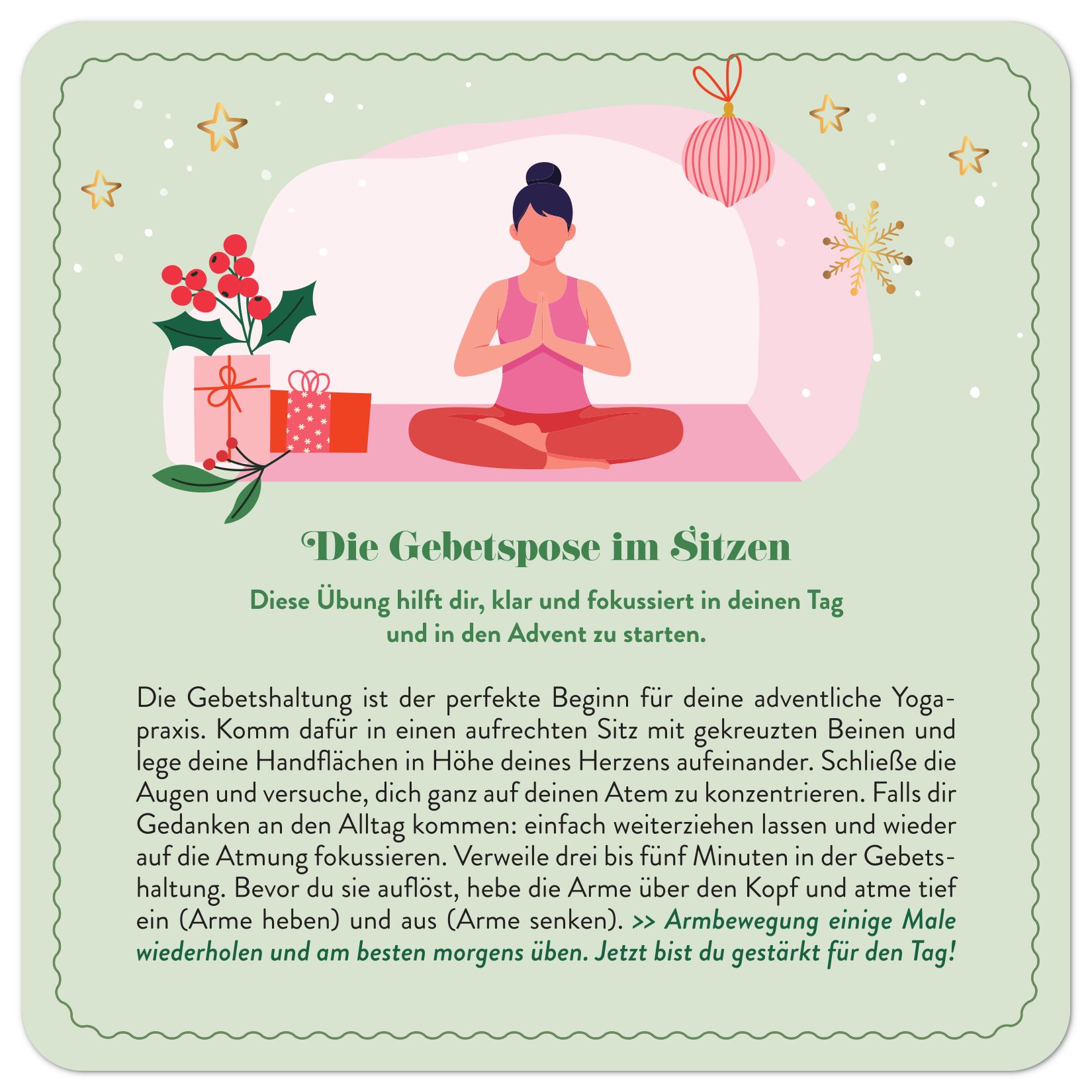 Adventskalender - 24 x Yoga - Entspannt durch den Advent
