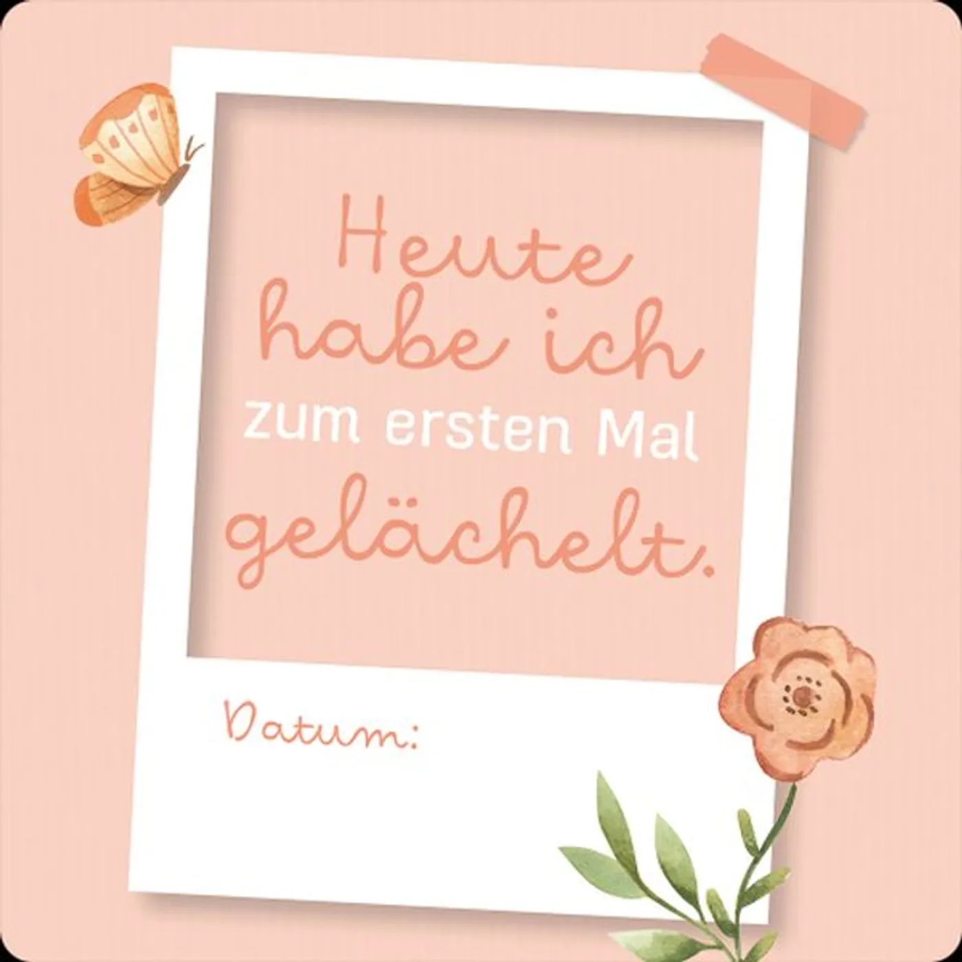 Karte - Mein erstes Jahr - Giraffe Blumen