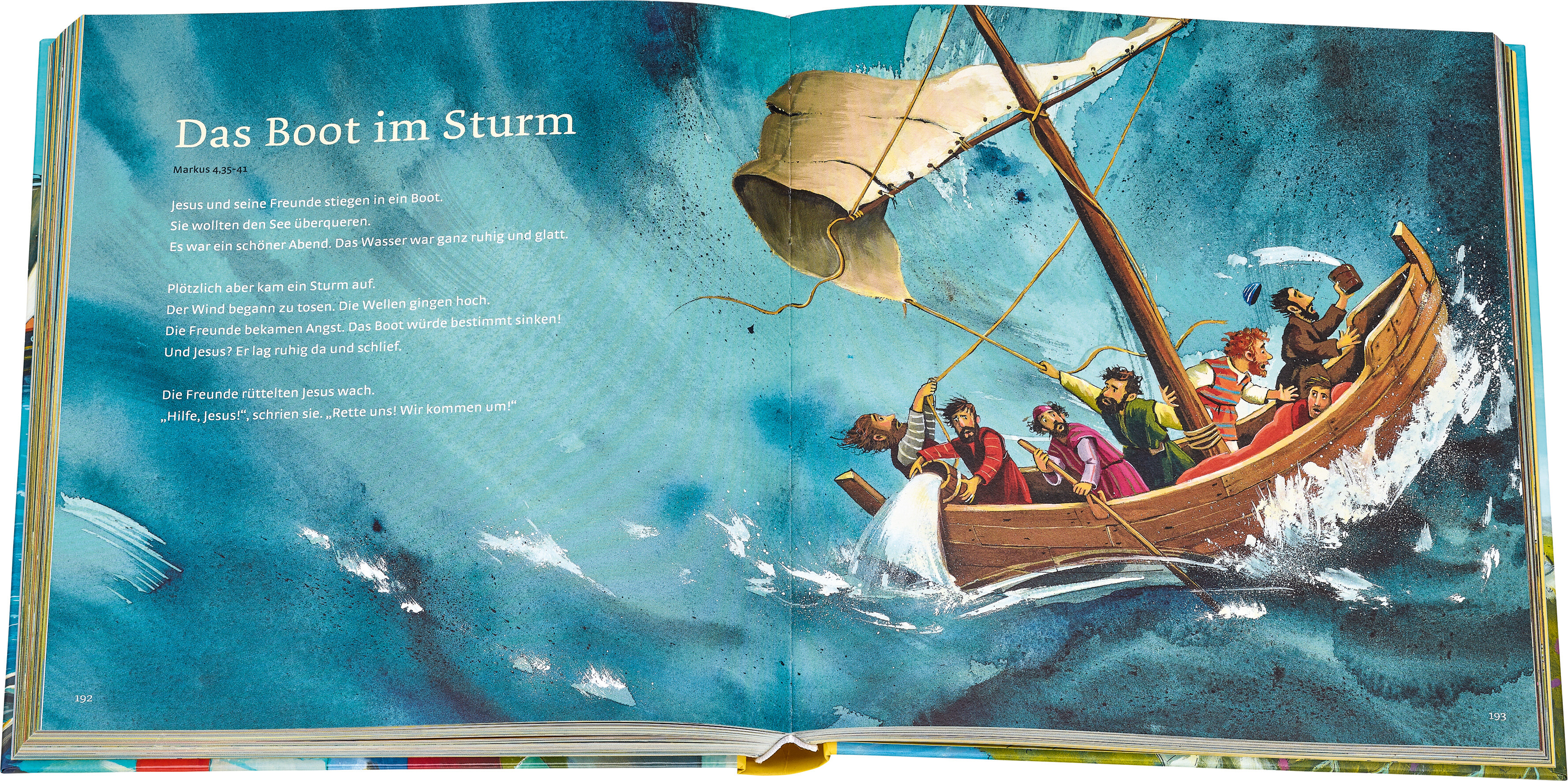 Kinderbibel - Die große Bibel für Kinder - Menschen Meer Boot Häuser