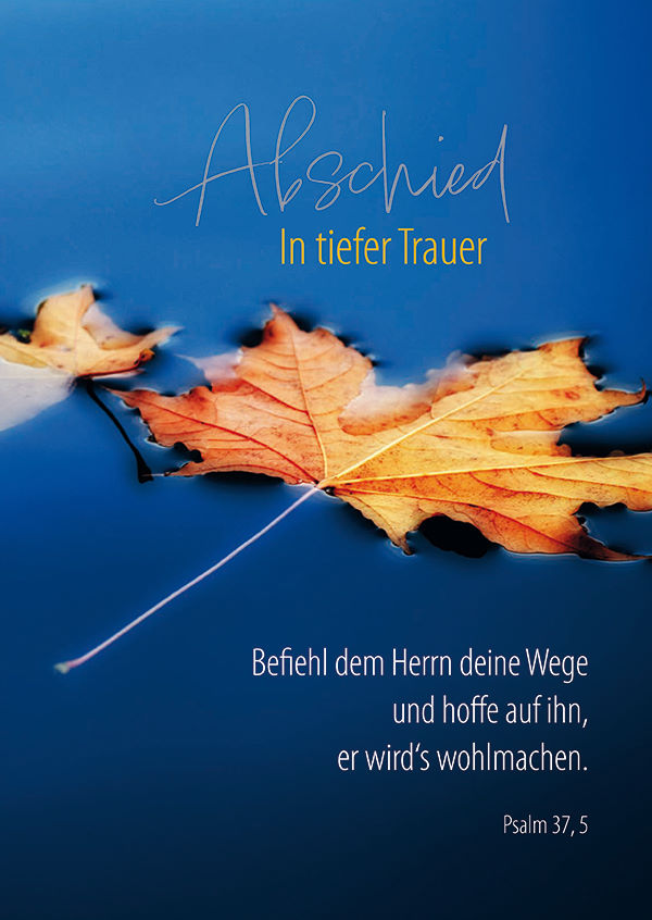 Faltkarte 'Abschied - In tiefer Trauer'