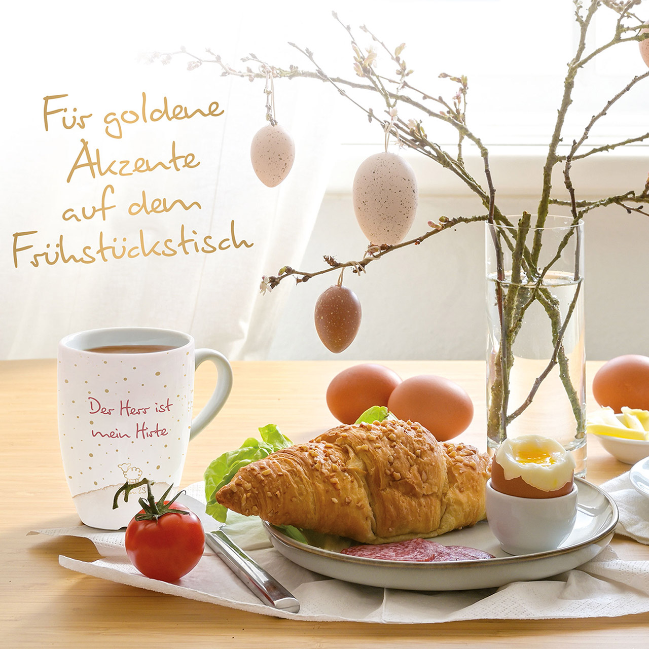 Tasse - Der Herr ist mein Hirte - Lamm Schaf Schäfchen Punkte Grafik