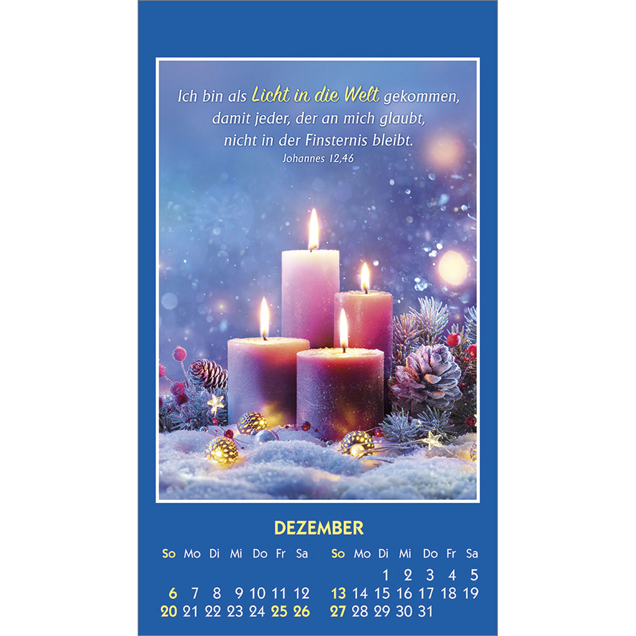 Aufkleberkalender - Gottes Wort - Licht für den Tag 2026