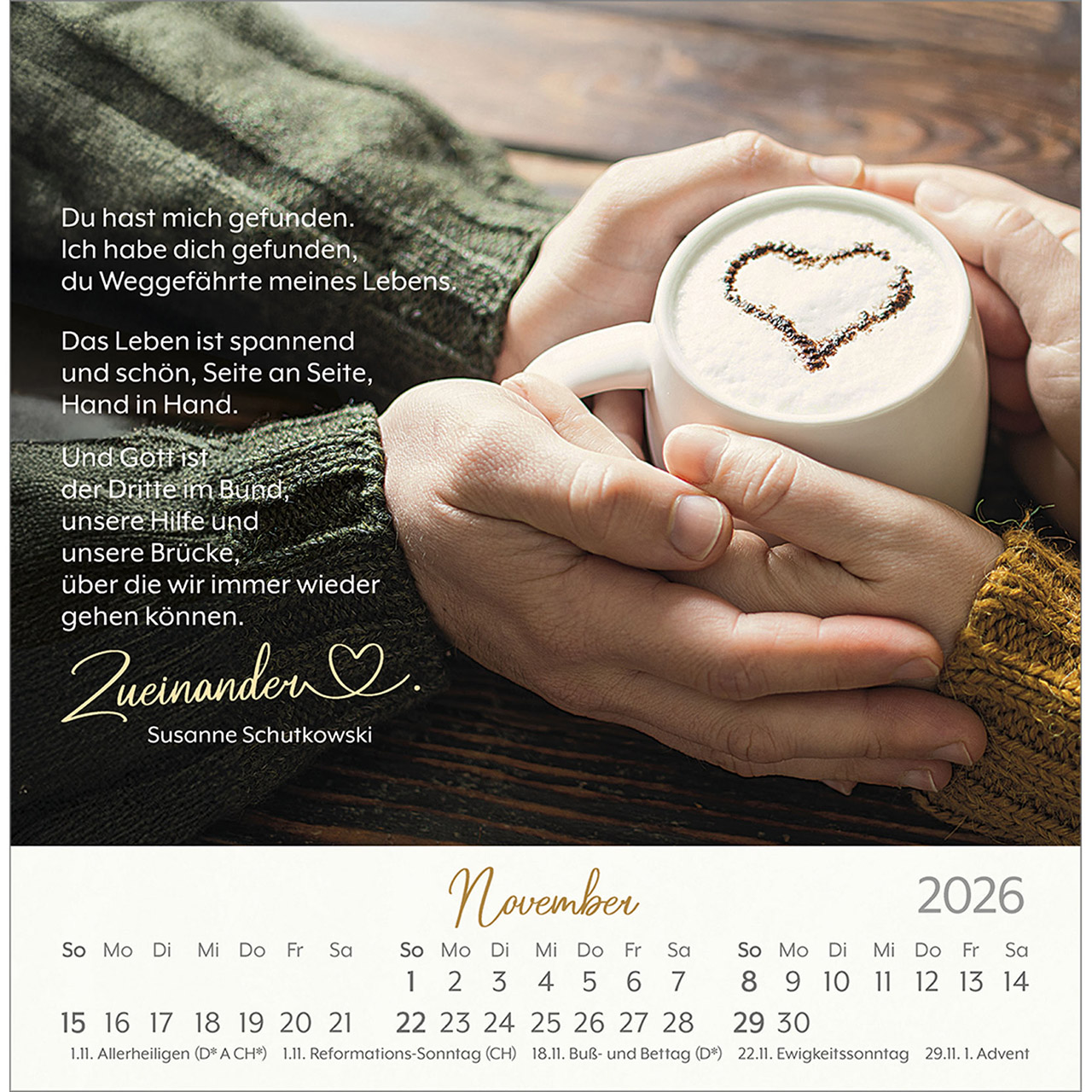 Postkartenkalender - Herzenswünsche 2026
