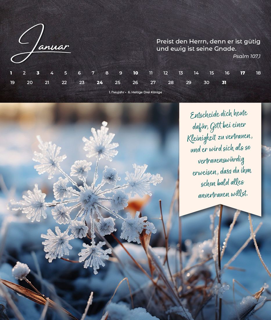 Aufstellkalender - Oasenzeiten 2027