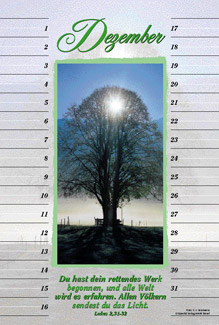 Immerwährender Kalender - Begegnungen auf seinem Weg - Frau Tuch Mohnblumen Pusteblume