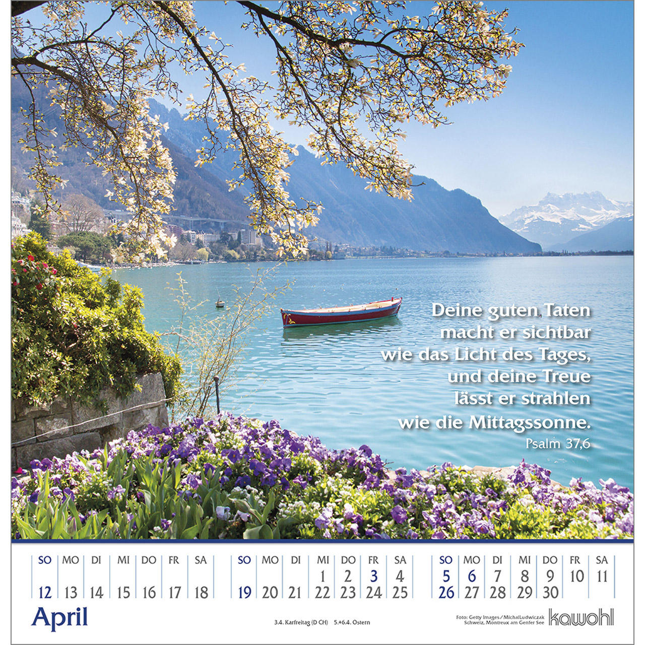 Wandkalender - Glanz der Berge 2026