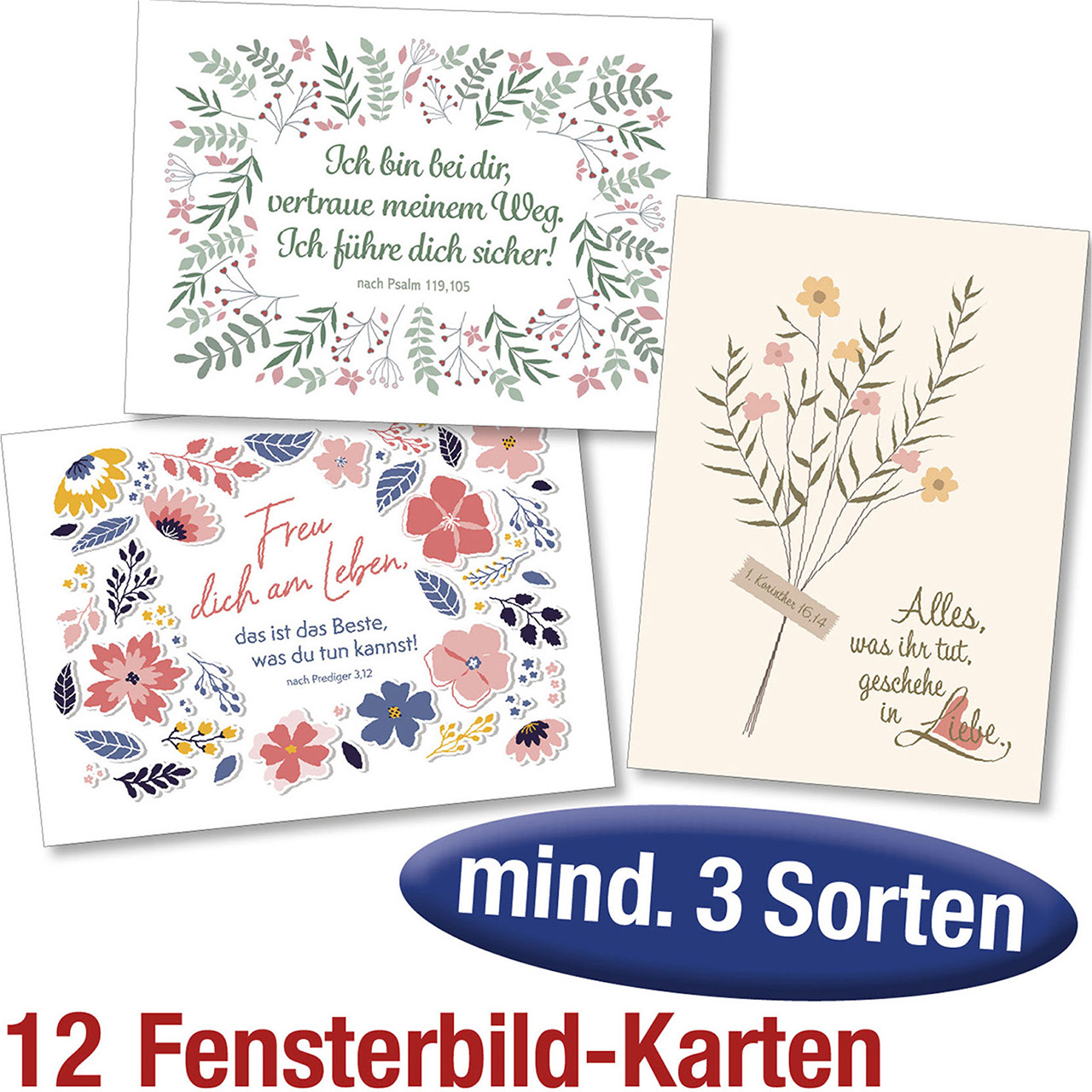 Spar-Paket Fensterbild-Karten Postkarten mit Fensterbild - Spar-Paket Fensterbild-Karten