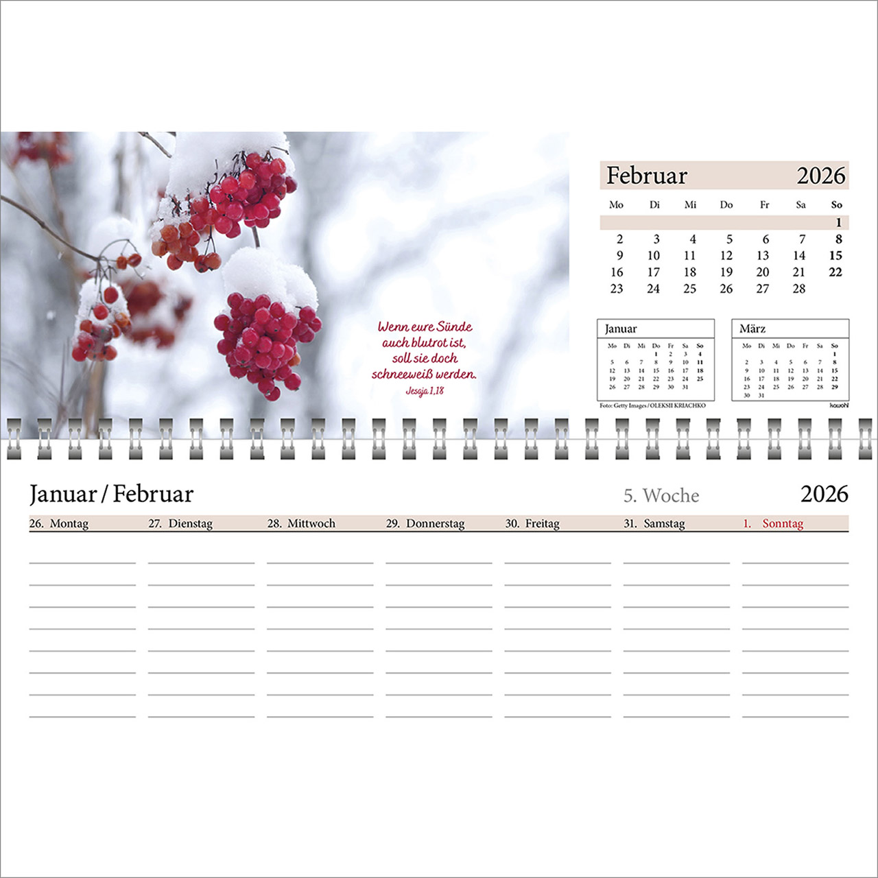 Tischkalender - In deine Hand leg ich den Tag 2026