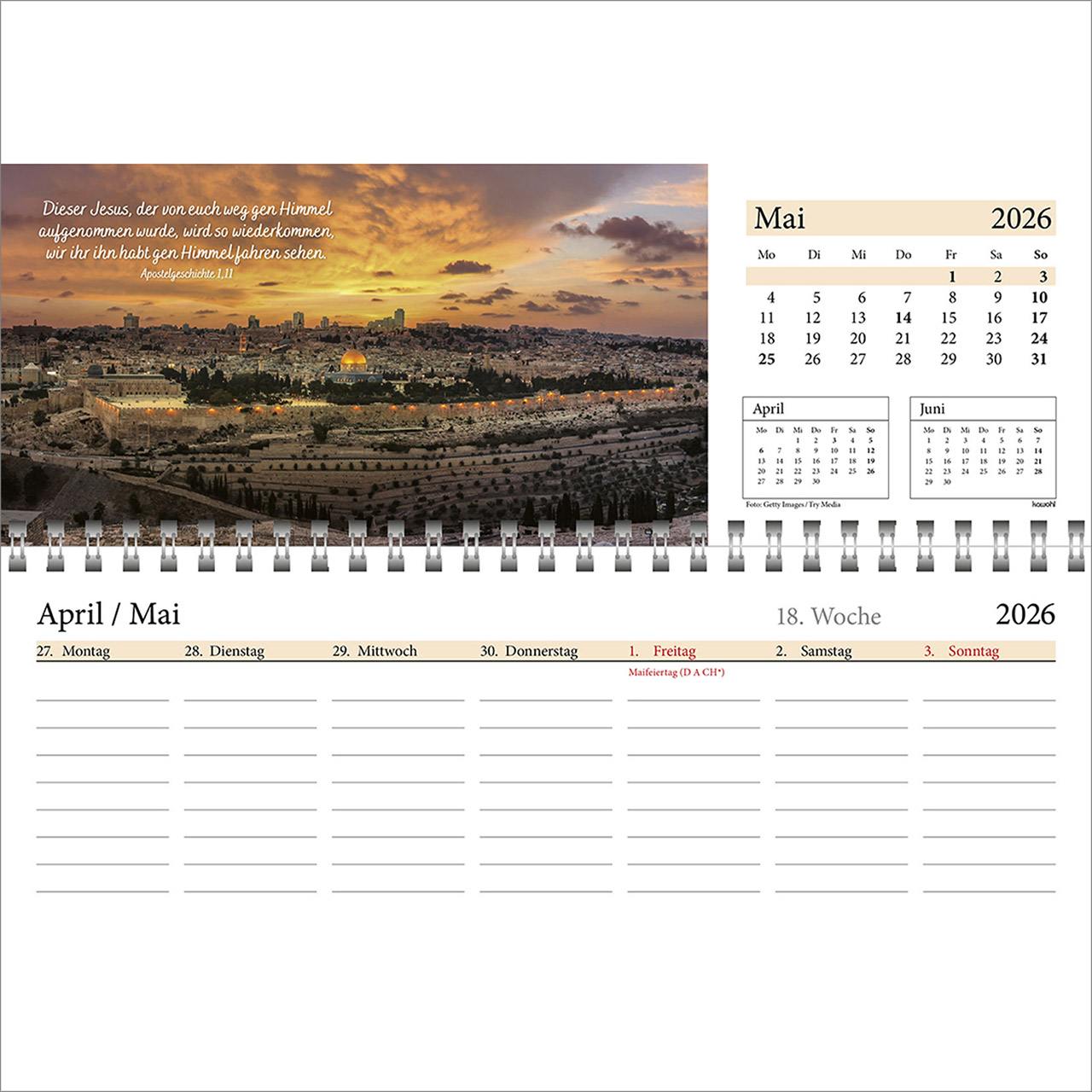 Tischkalender - In deine Hand leg ich den Tag 2026