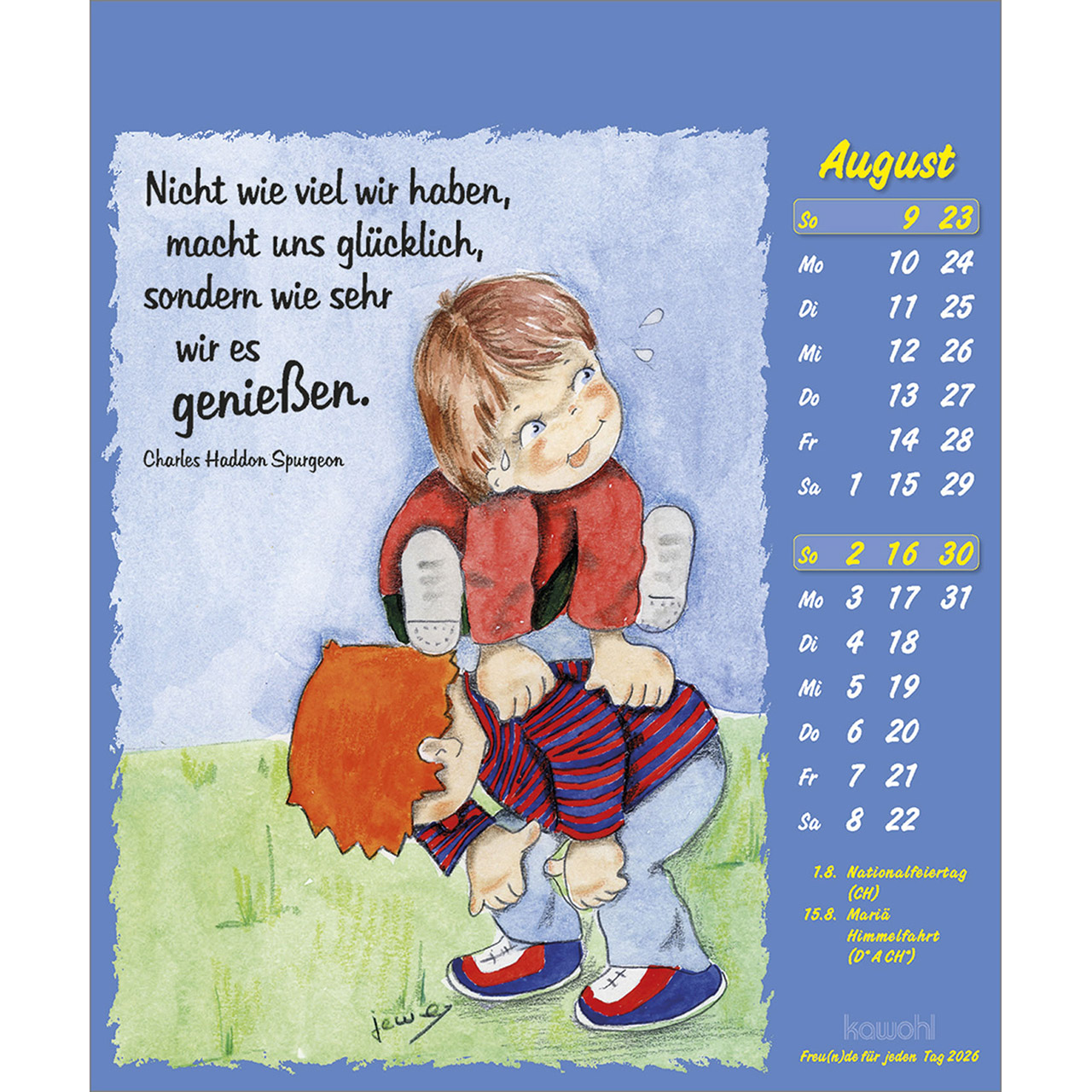 Postkartenkalender - Freu(n)de für jeden Tag 2026