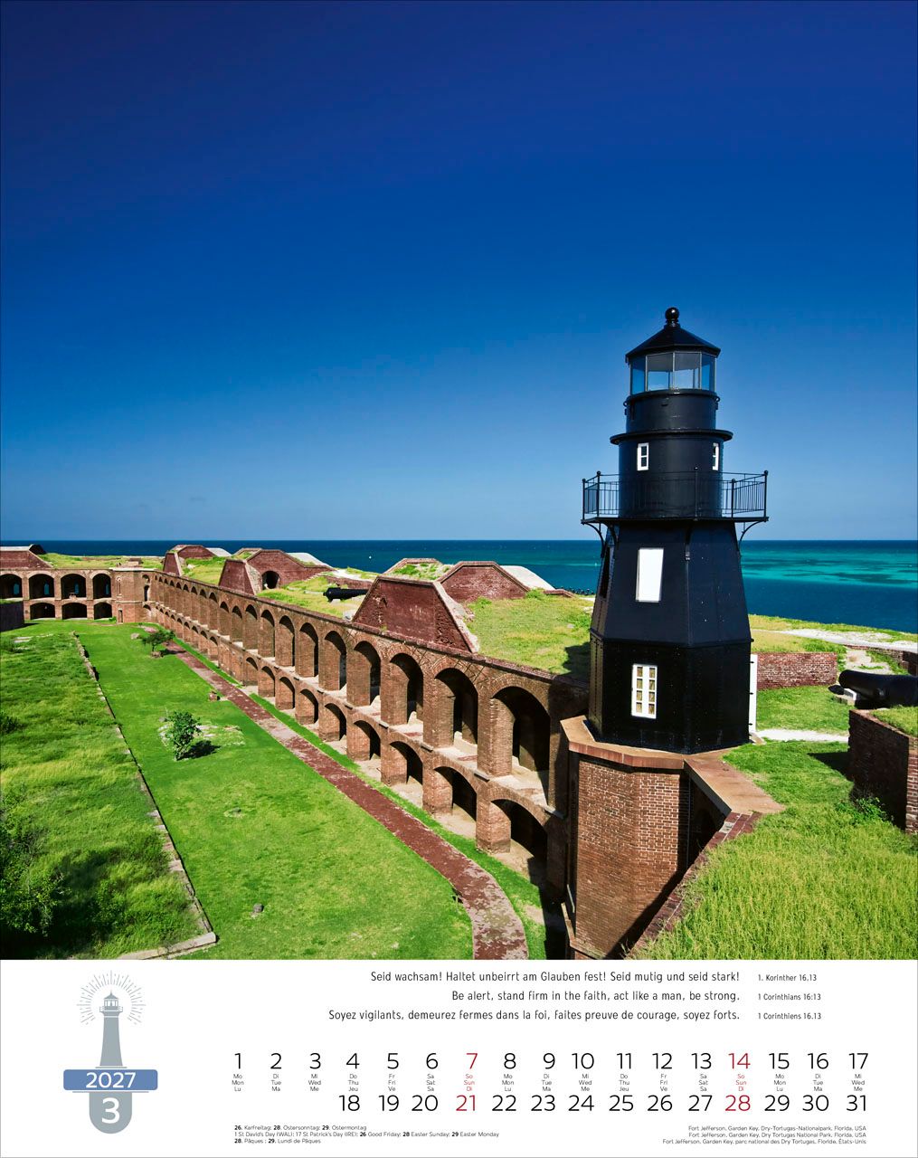 Wandkalender - Leuchttürme - Lighthouses - Phares 2027