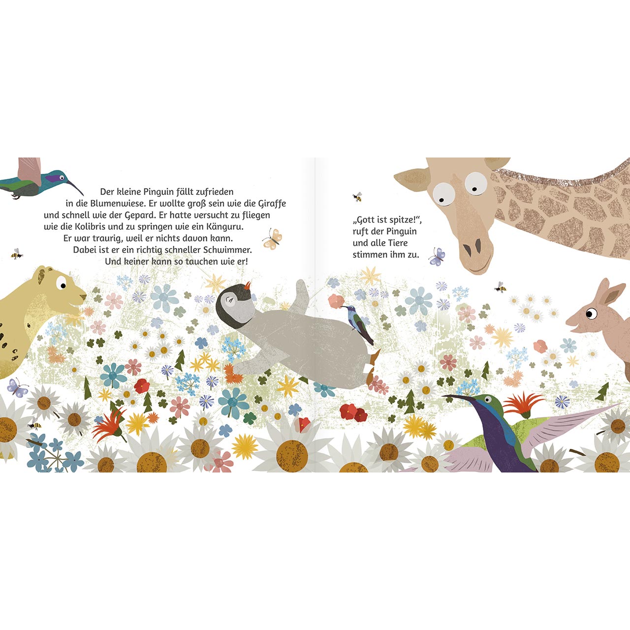 Geschenkbuch - So wunderbar bist du - Pinguin an Stein gelehnt