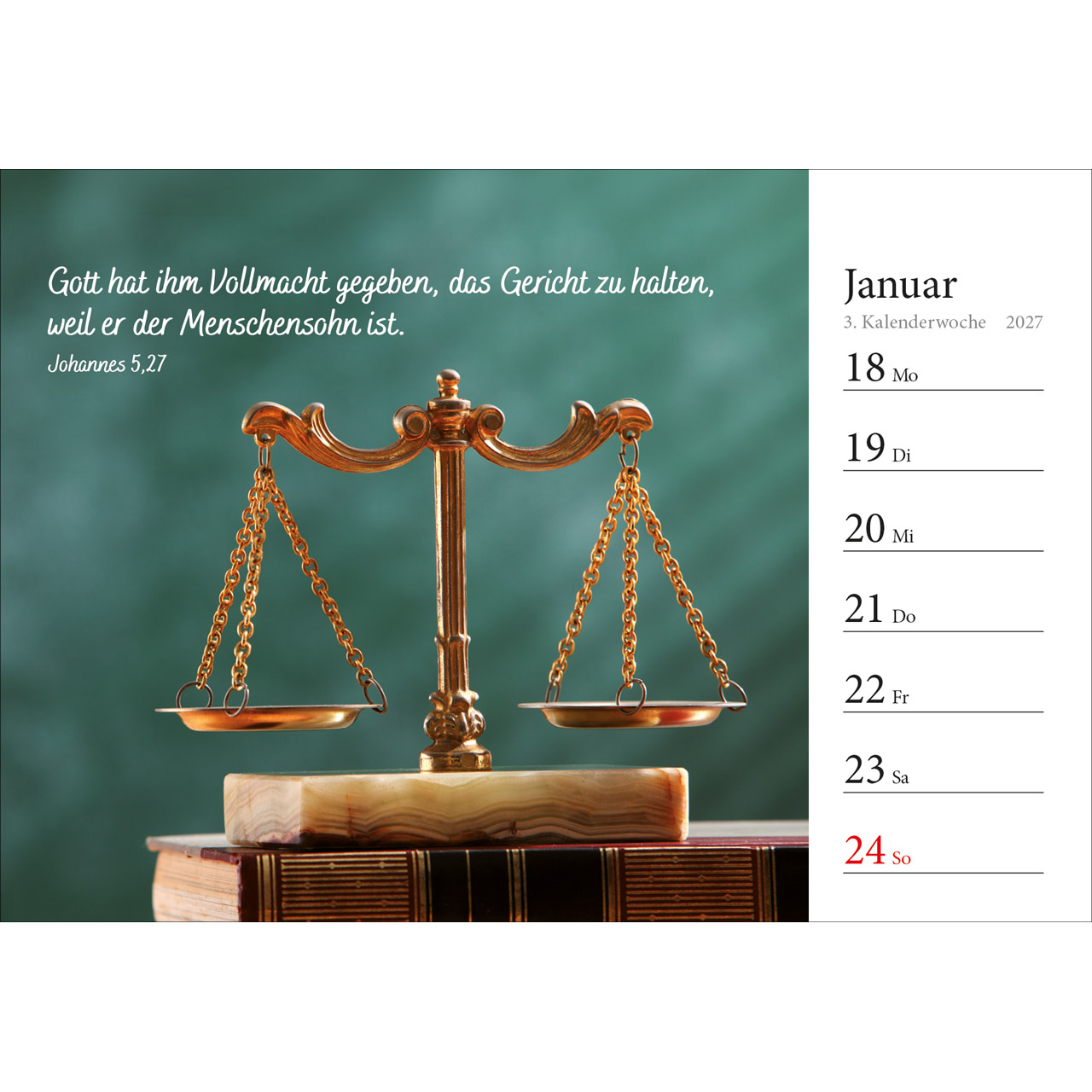 Aufstellkalender - In deine Hand stell ich den Tag 2027