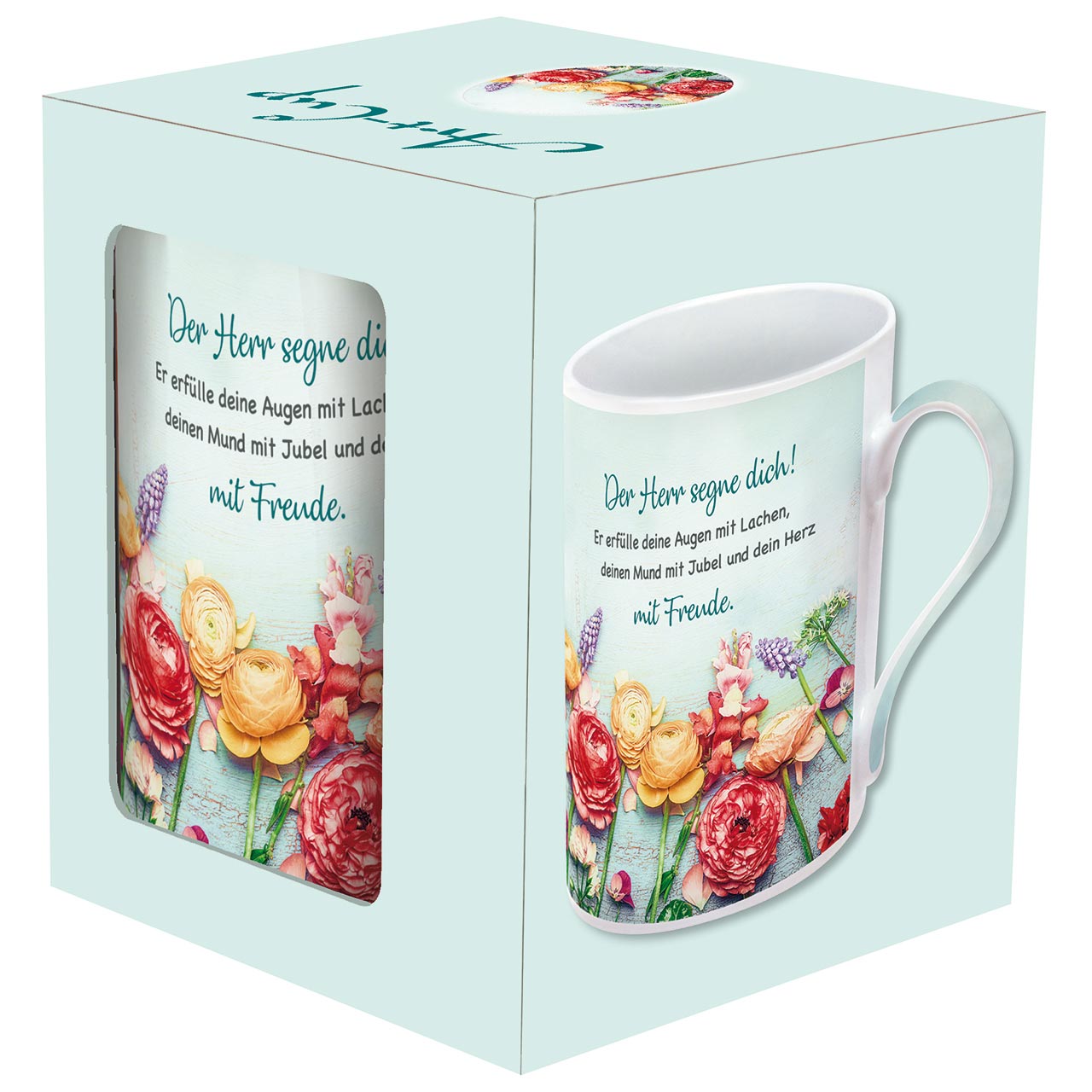 Tasse - Der Herr segne dich! - Blumen