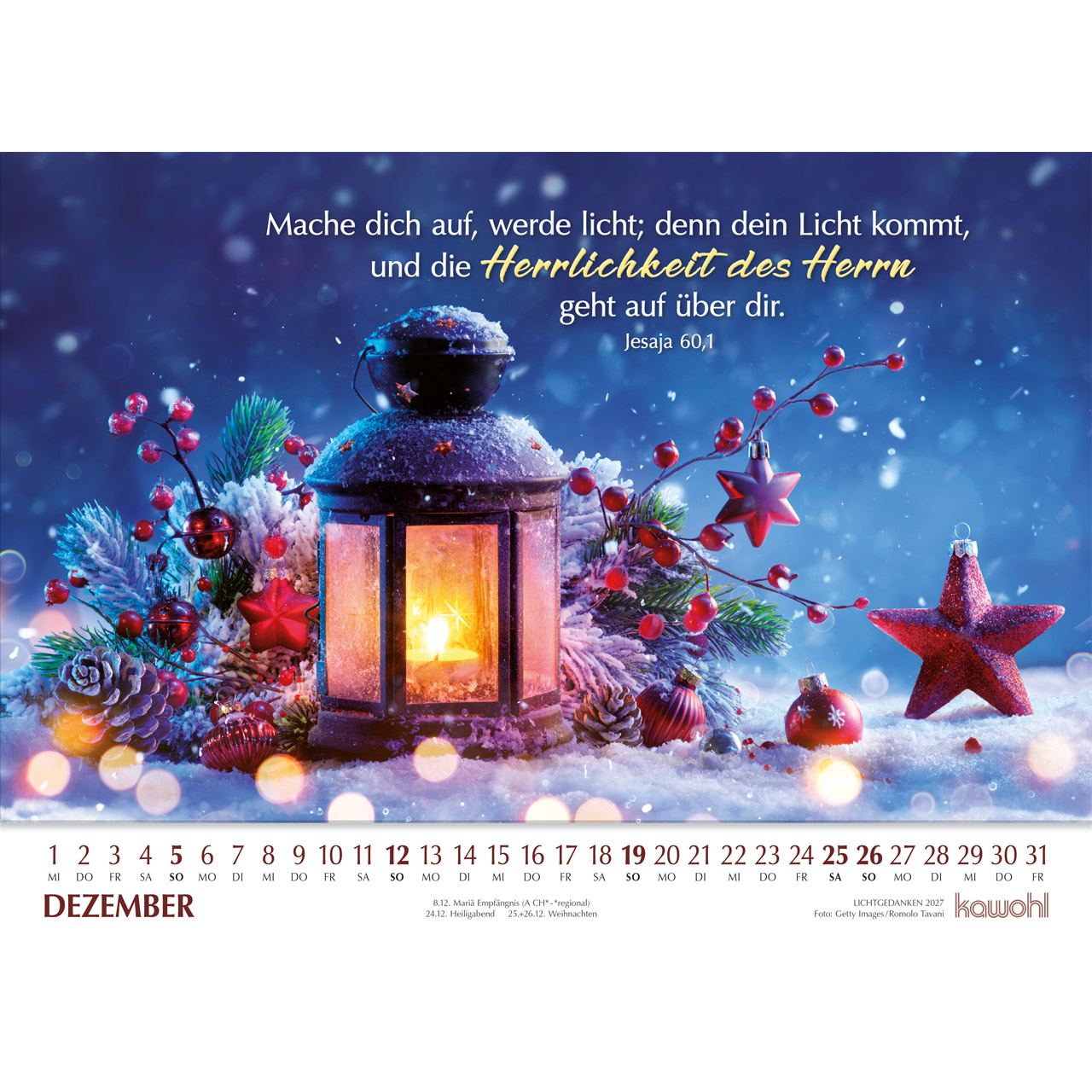 Wandkalender - Lichtgedanken 2027