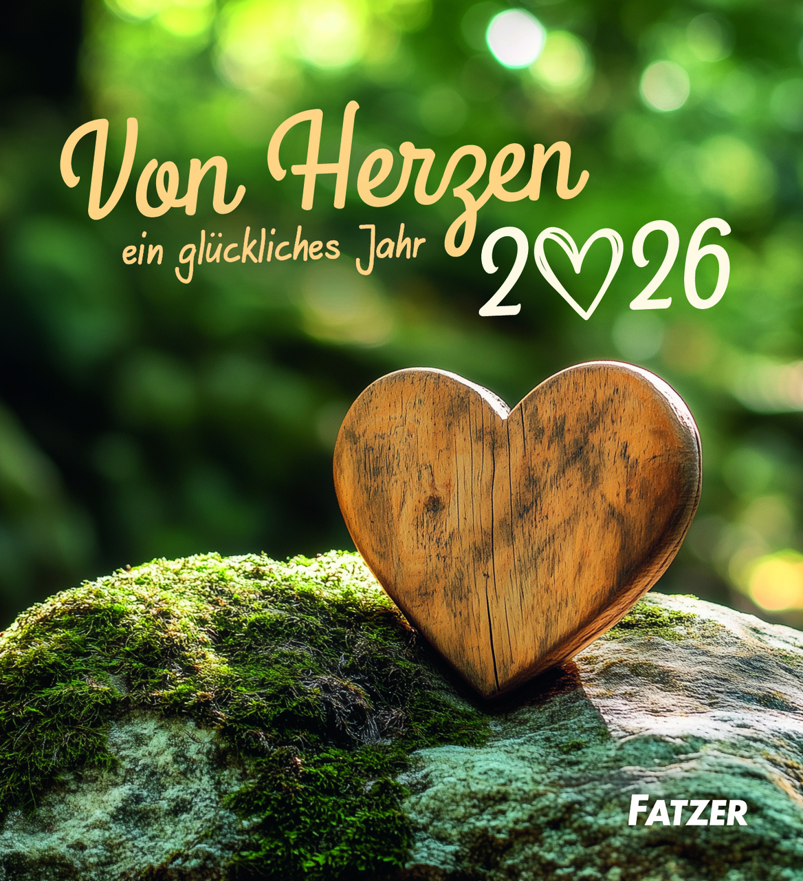 Aufstellkalender - Von Herzen ein glückliches Jahr 2026