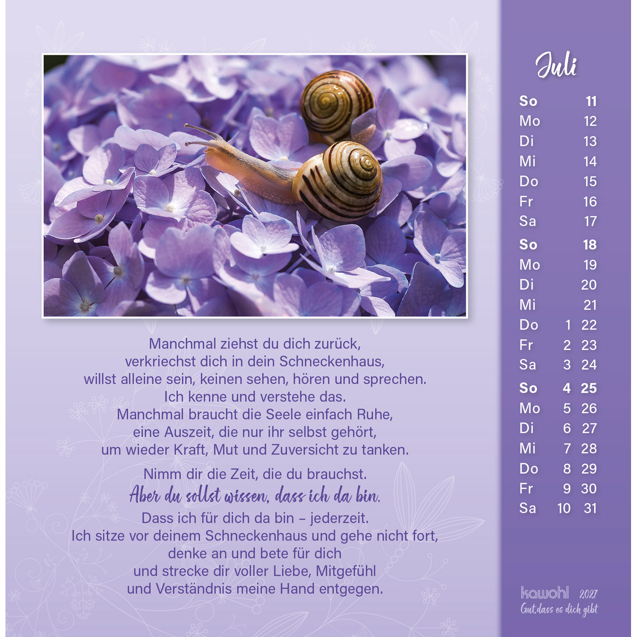 Postkartenkalender - Gut, dass es dich gibt 2027