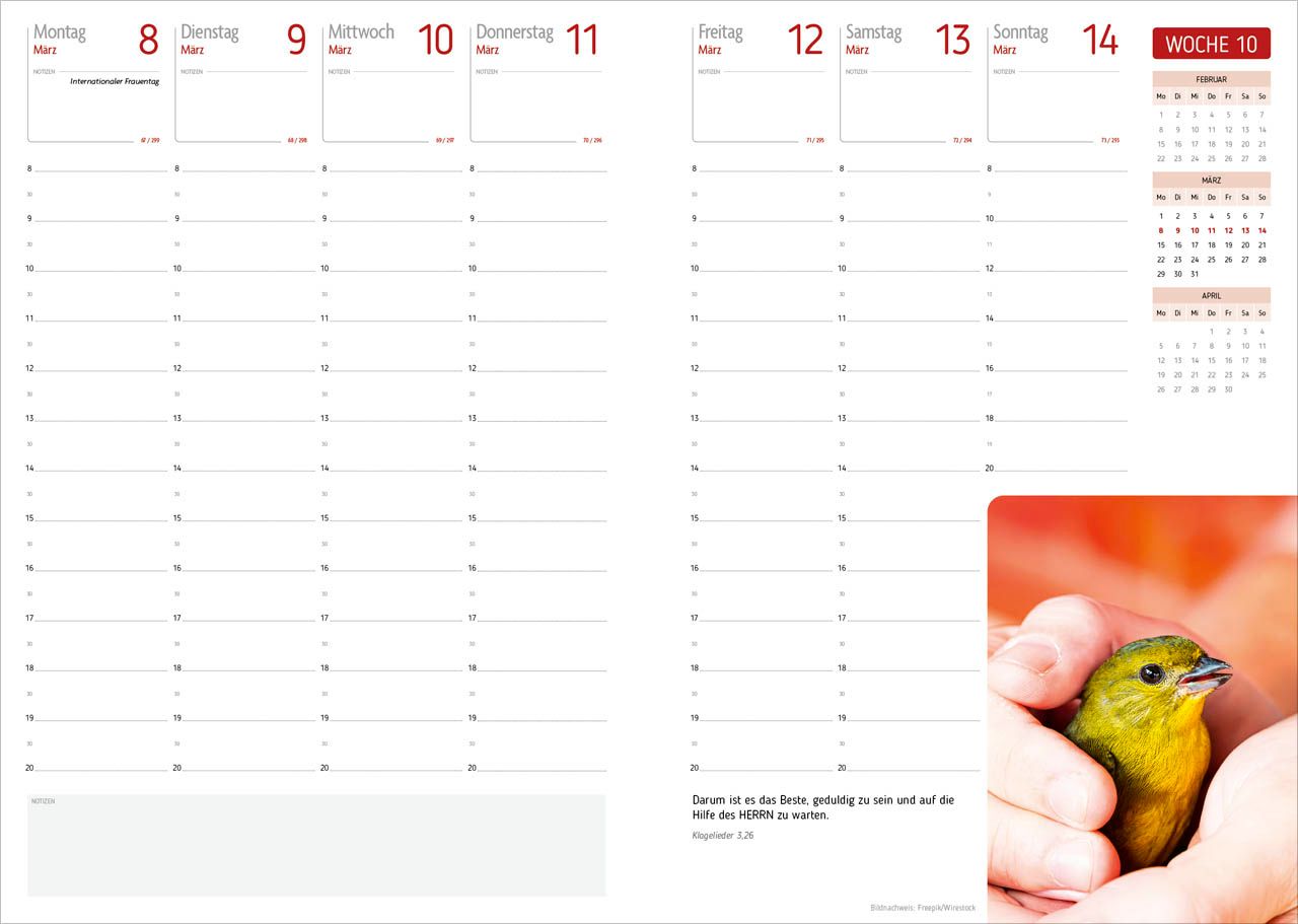 Terminkalender - Agenda - Für jeden Tag 2027