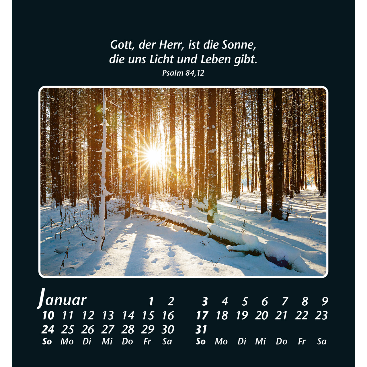 Aufstellkalender - Zeit der Stille 2027