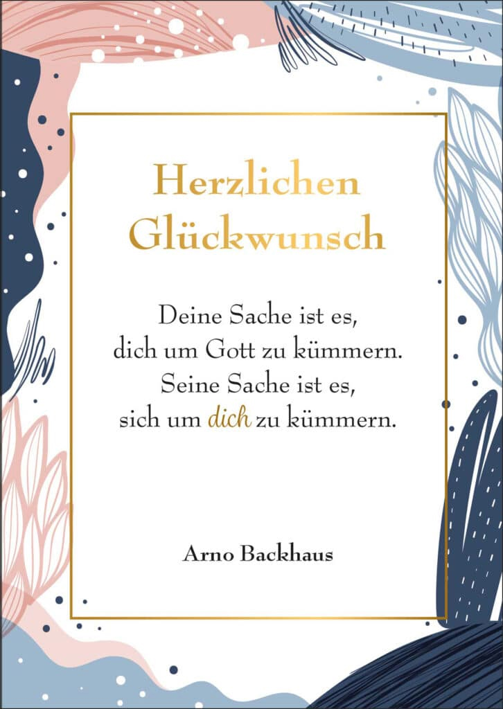 Faltkarte 'Herzlichen Glückwunsch'